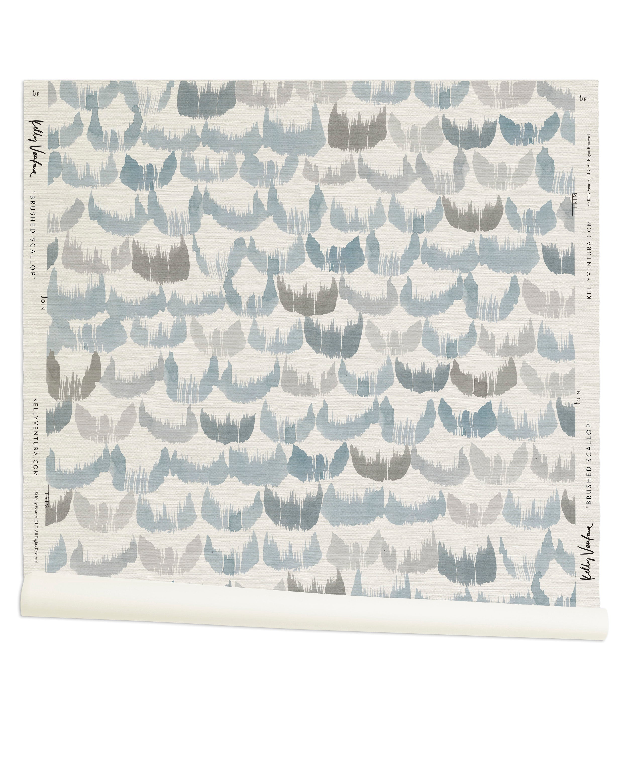 Brushed Scallop in Blue Sample