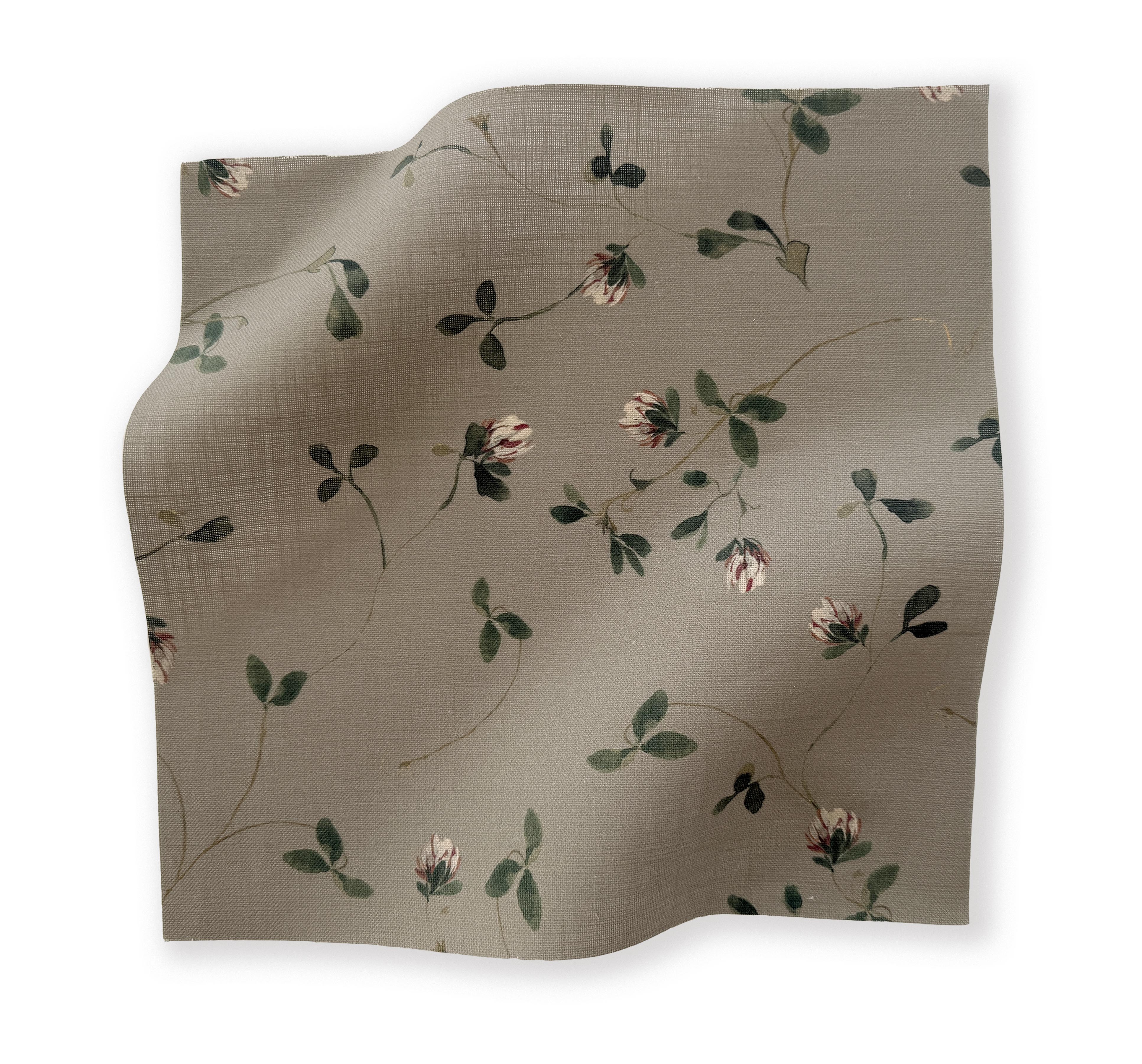 Clover in Taupe Fabric Sample