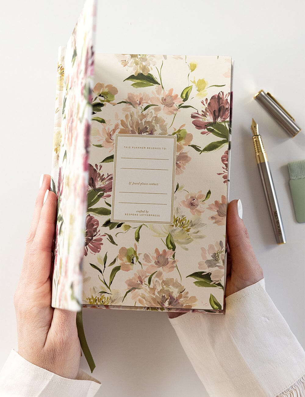 2025 Petite Linen Bound Planner in Peony