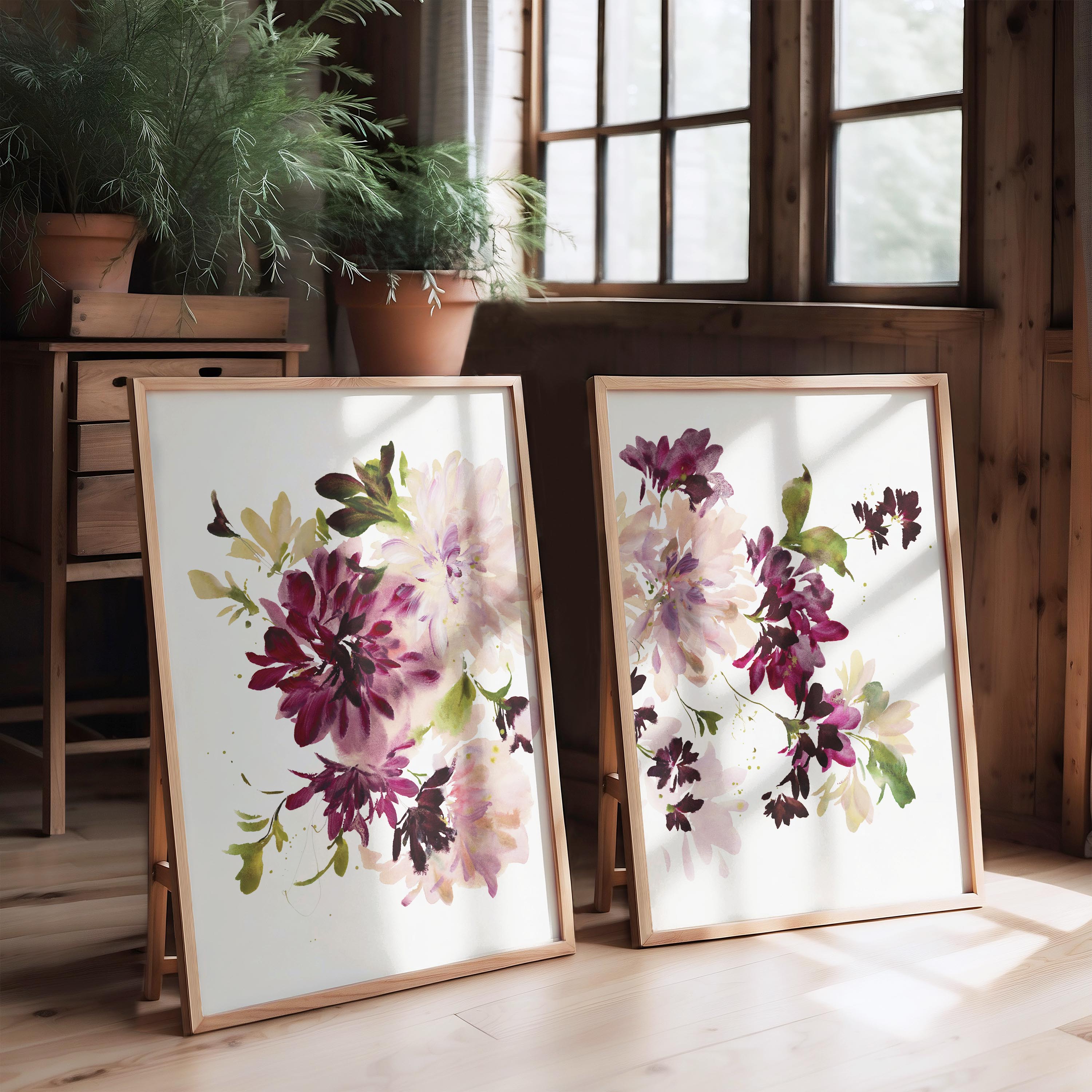 Dahlia Study No.2 (set of two)