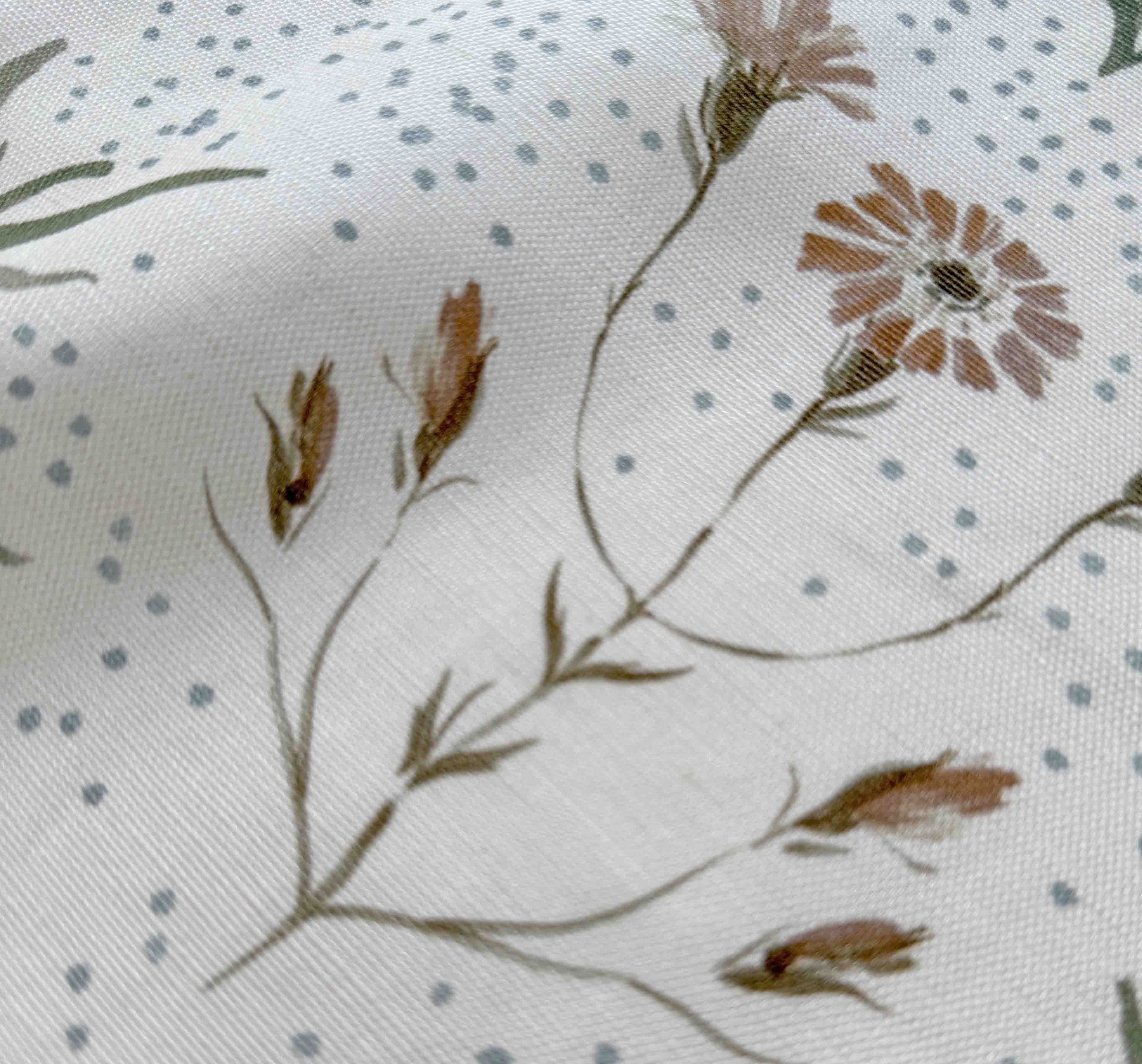 Farm Weeds in Amber Fabric Sample