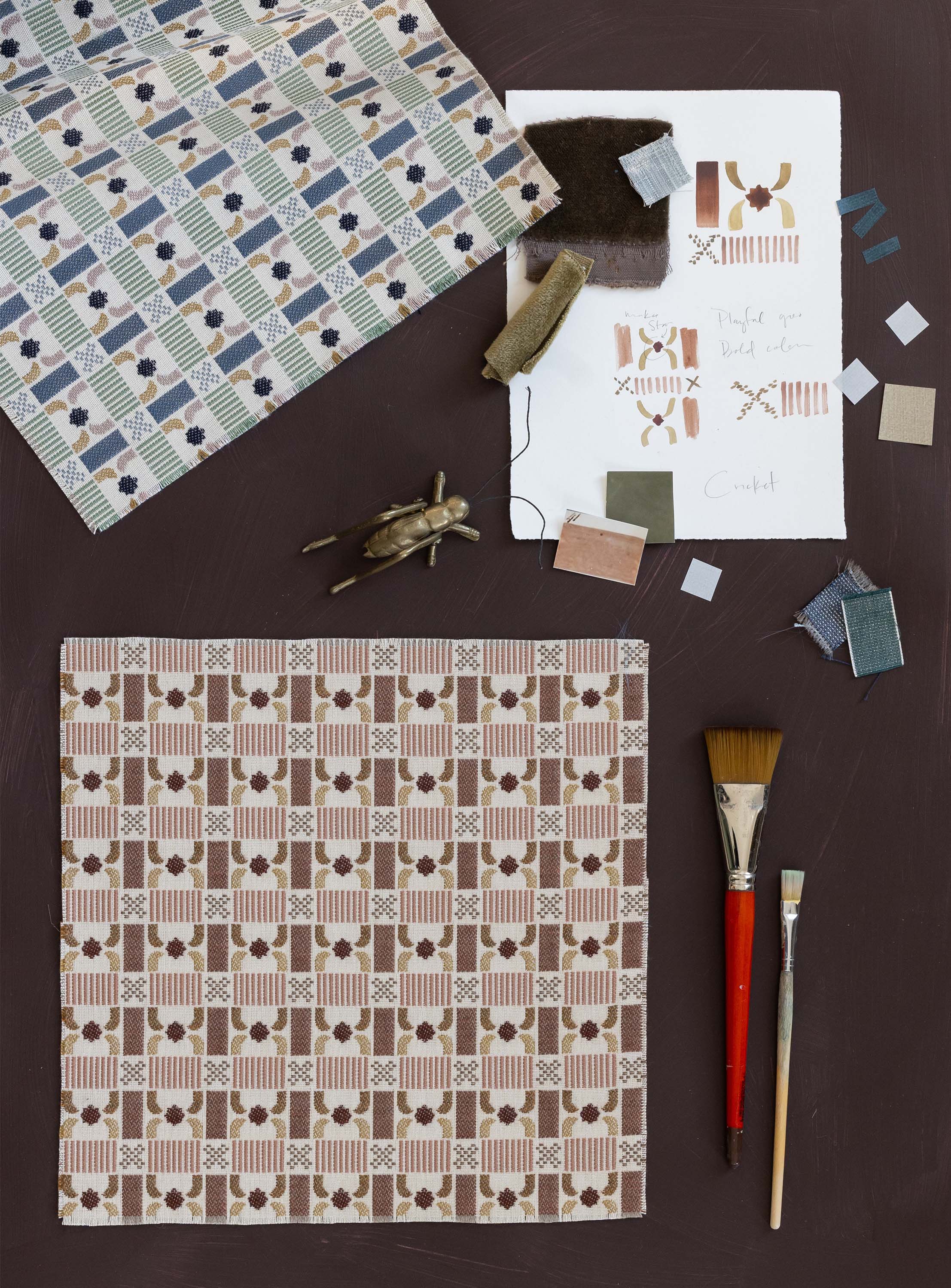 Cricket in Fern Fabric Sample