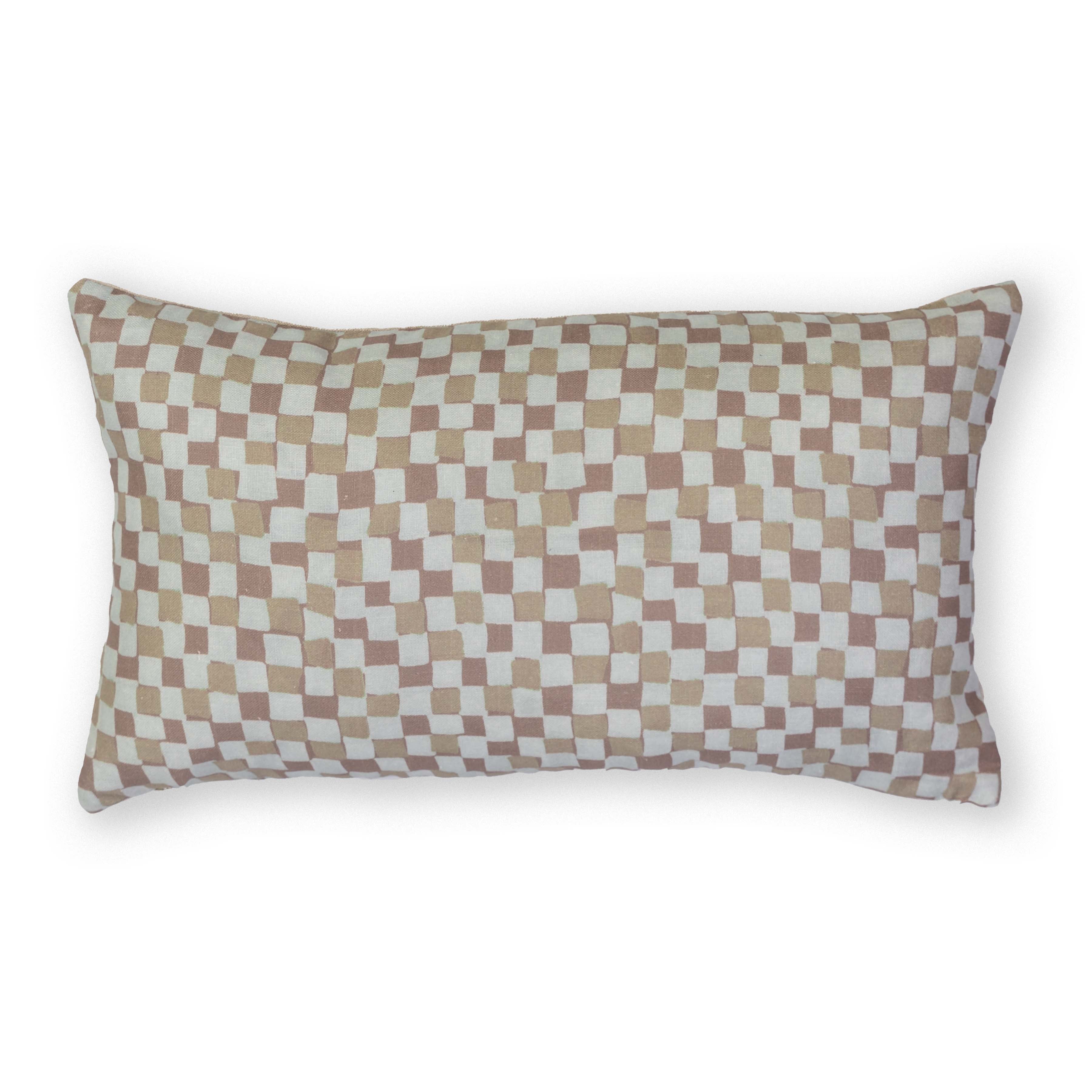 Checker in Clay Pillow Cover