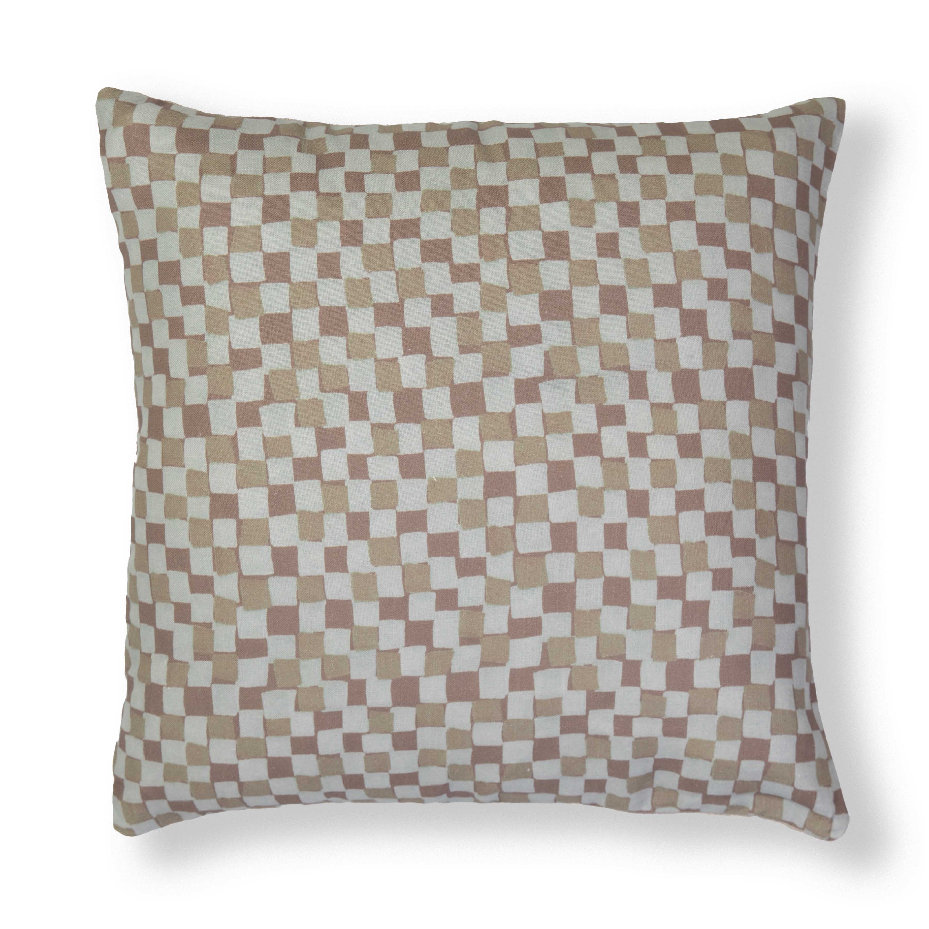 Checker in Clay Pillow Cover
