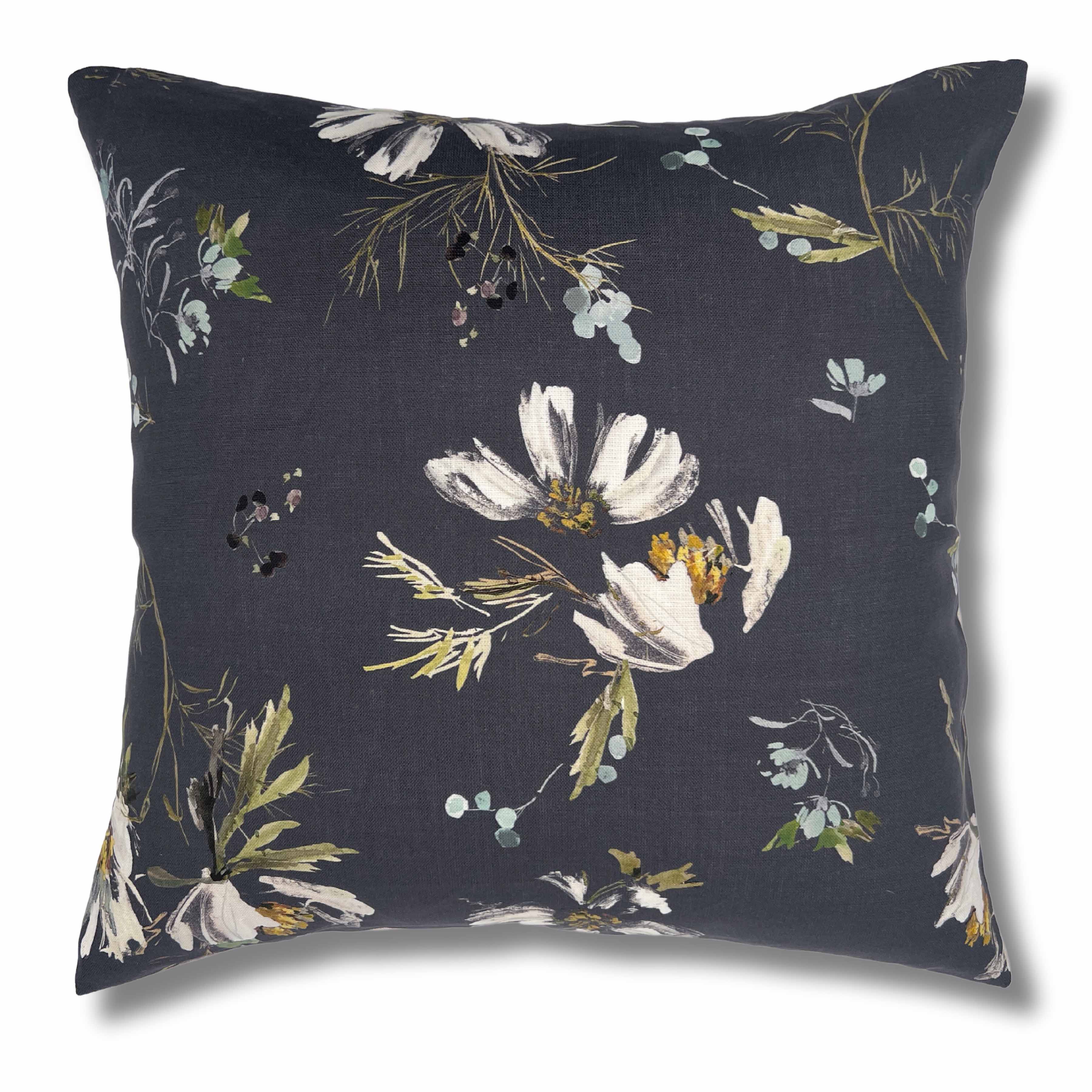 Cosmos in Indigo Pillow Cover