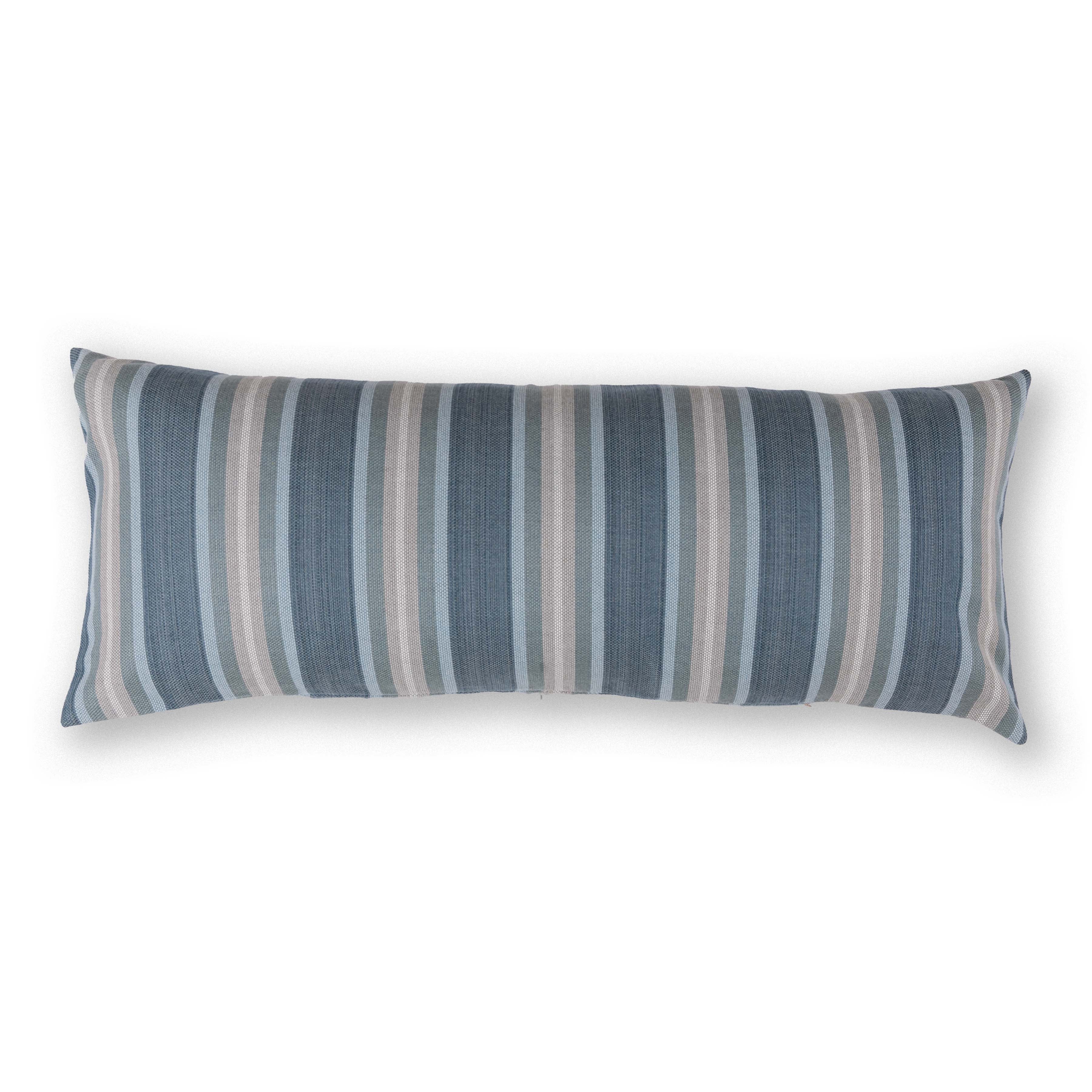 Harbour Stripe in Lake Pillow Cover - Indoor/Outdoor