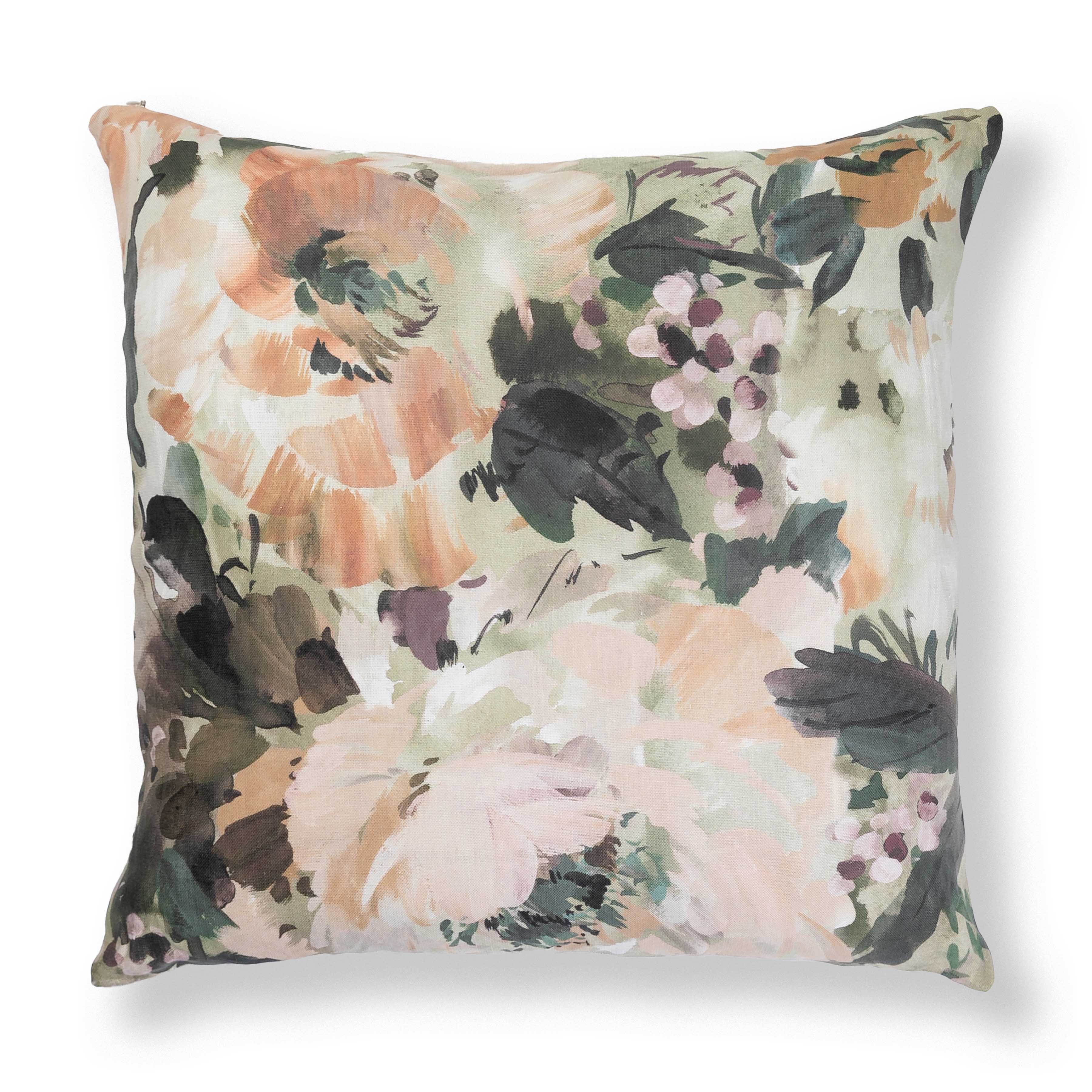 Peonia in Apricot Pillow Cover