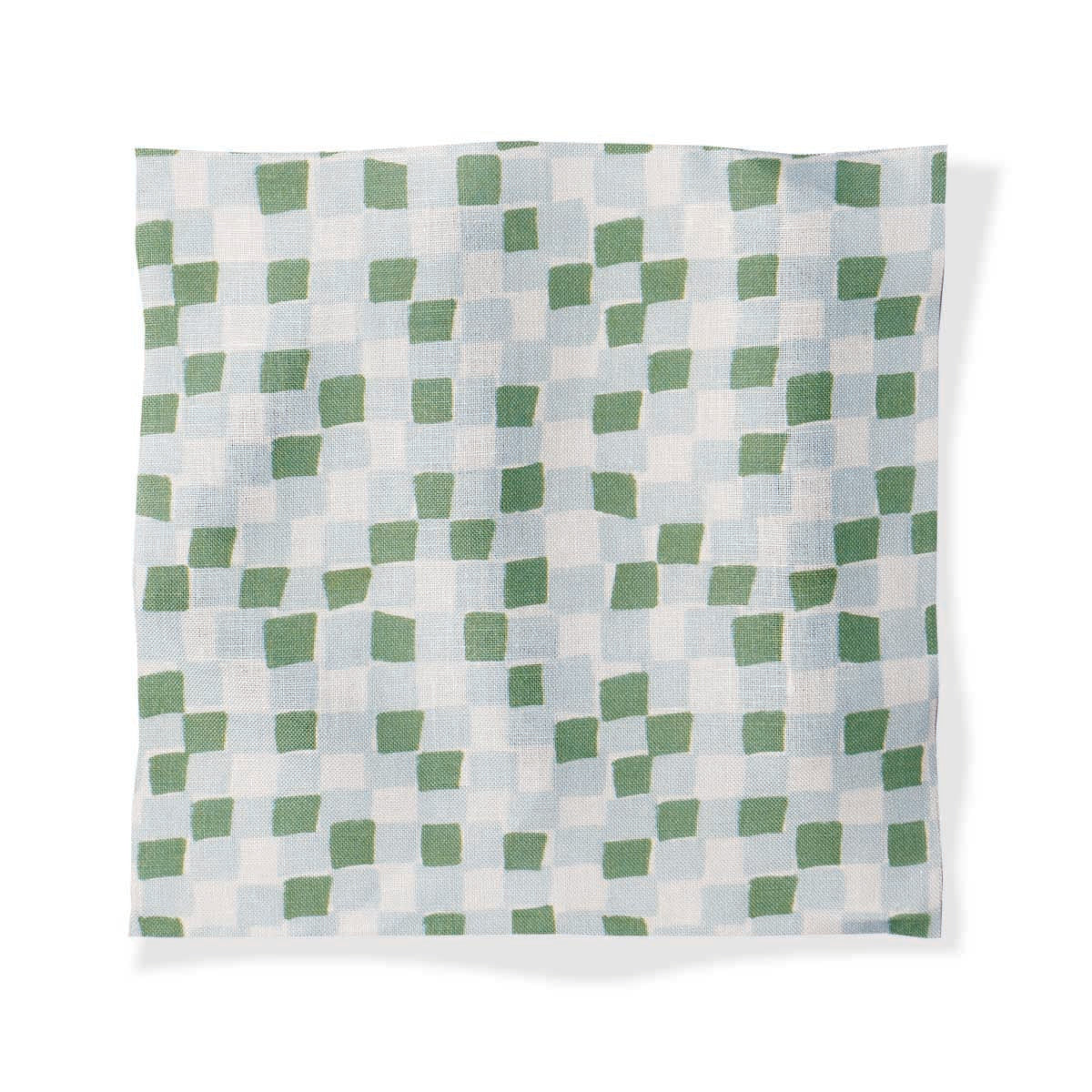 Checker in Dew Fabric Sample