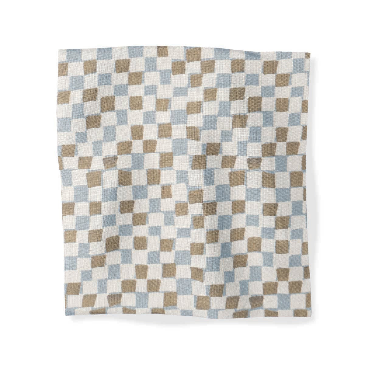 Checker in Sky Fabric