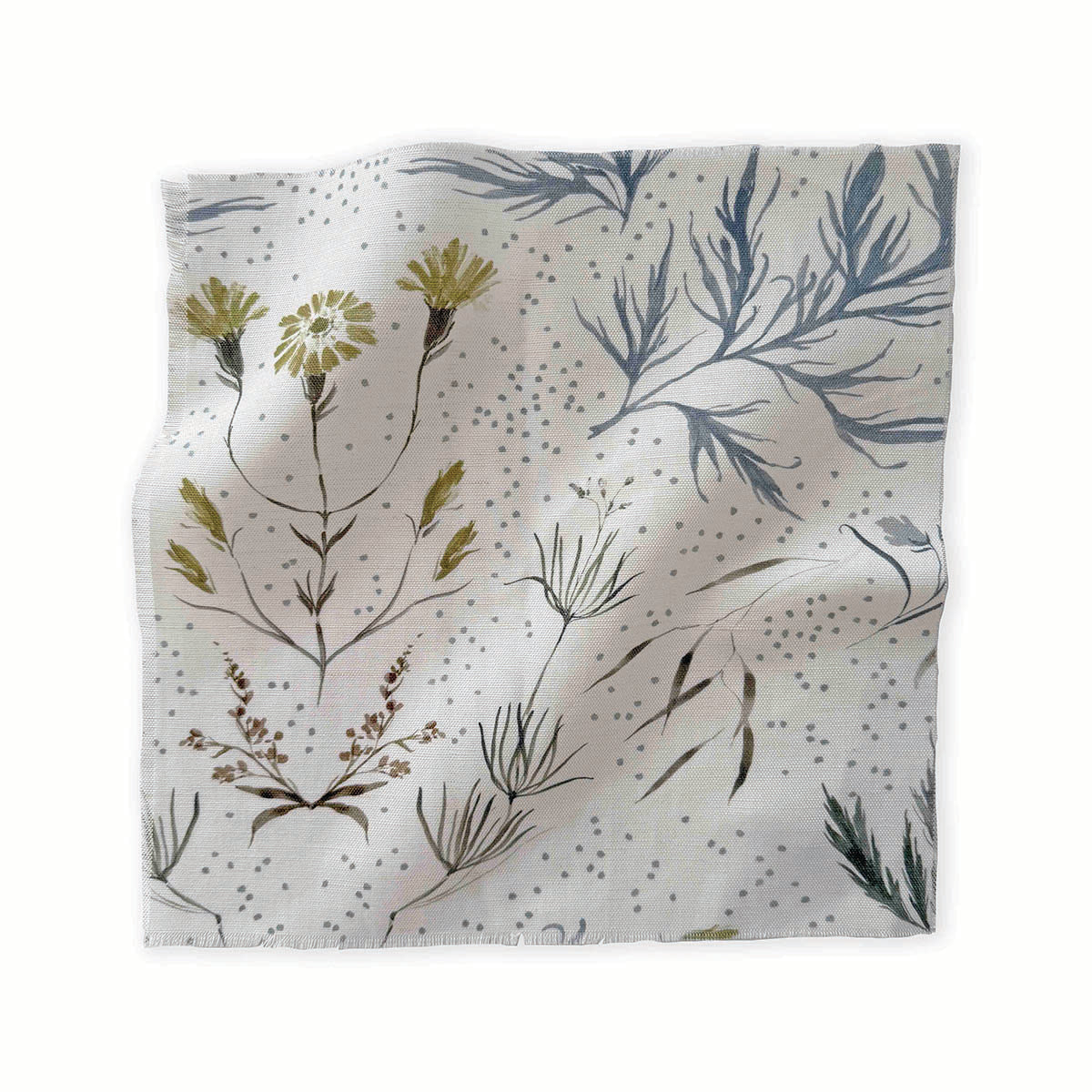 Farm Weeds in Canary Fabric Sample