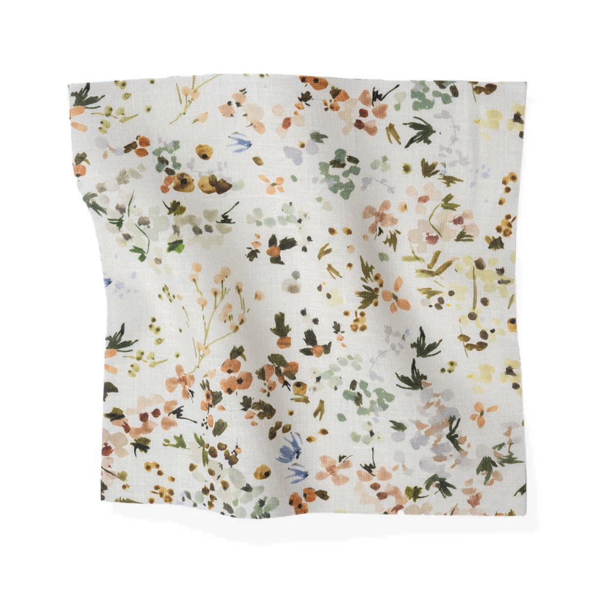 Wildflower Field in Coral Fabric Sample