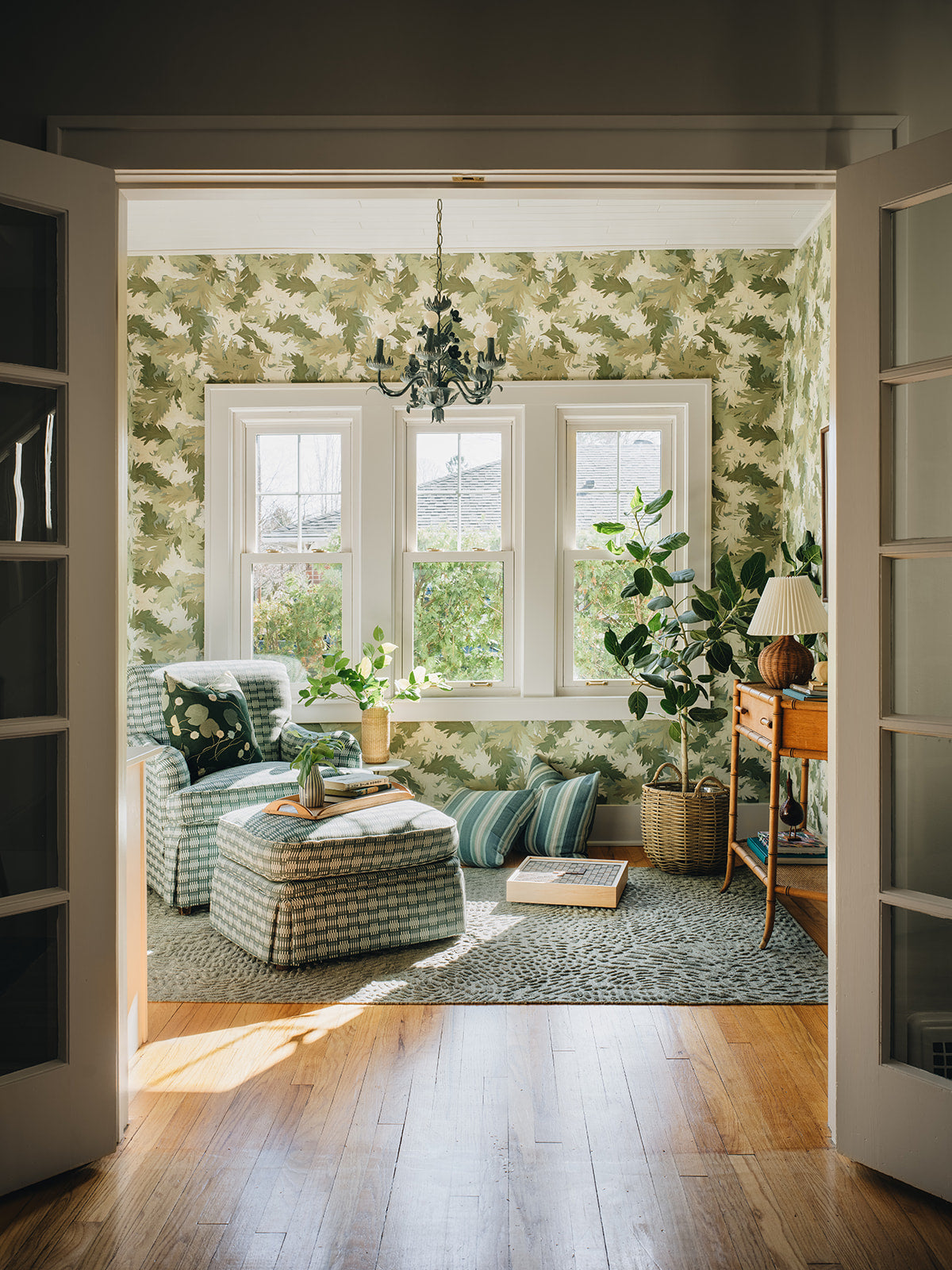 Harbour Stripe in Lake Fabric Sample