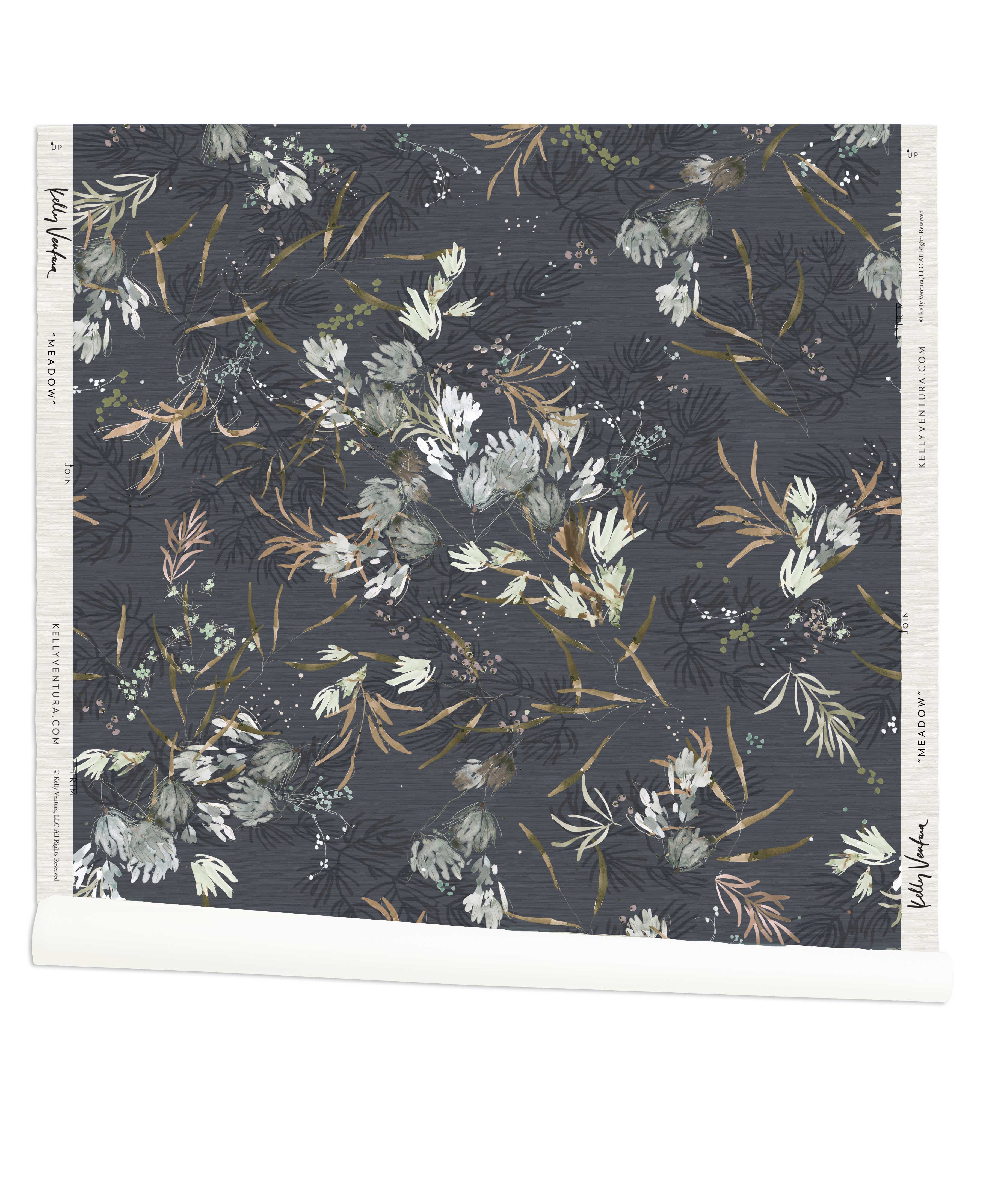 Meadow in Blue Paperweave Sample