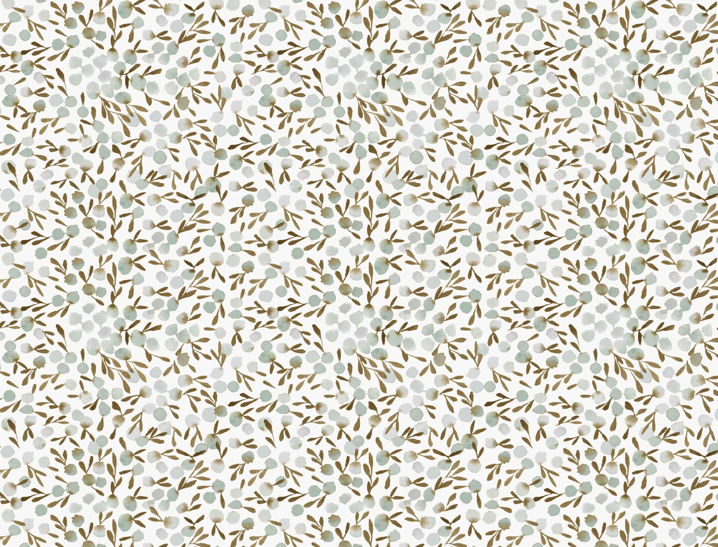 Berries in Ocean Fabric Sample