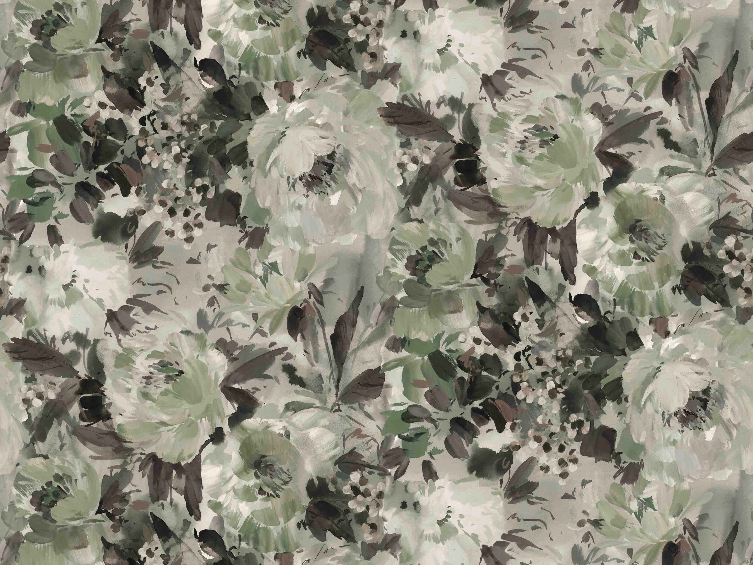 Peonia in Moss Fabric Sample