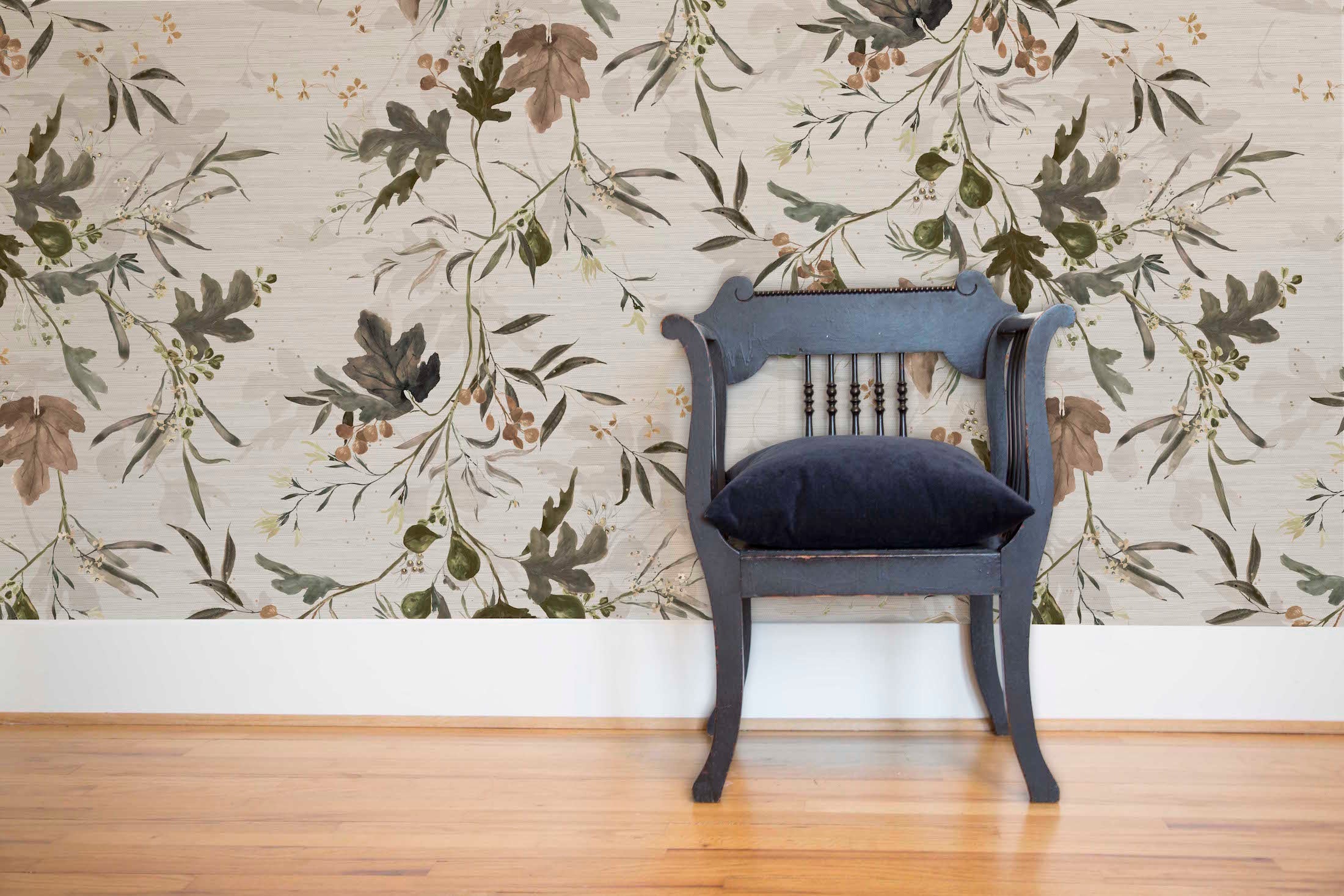 Fig in Rust Grasscloth