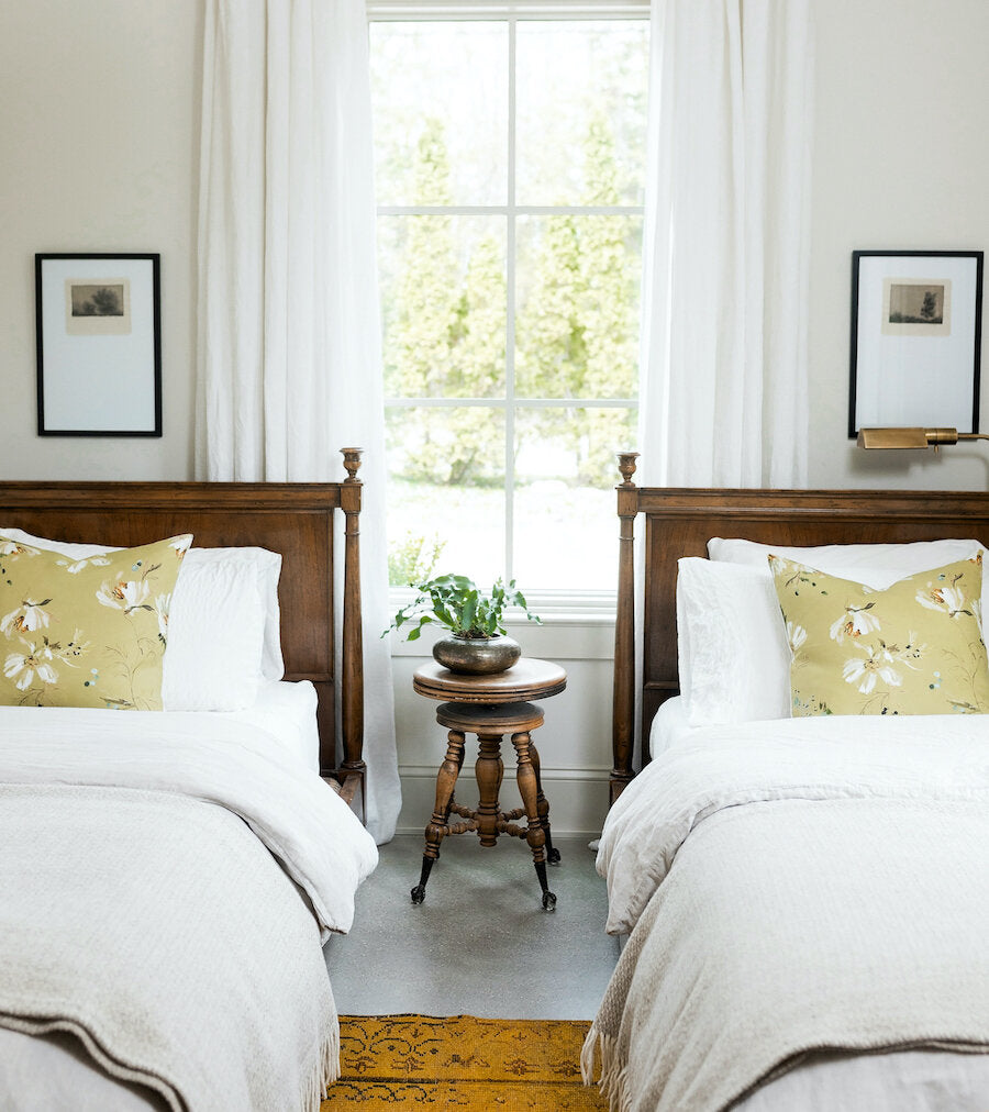 Cosmos in Canary Pillow Cover