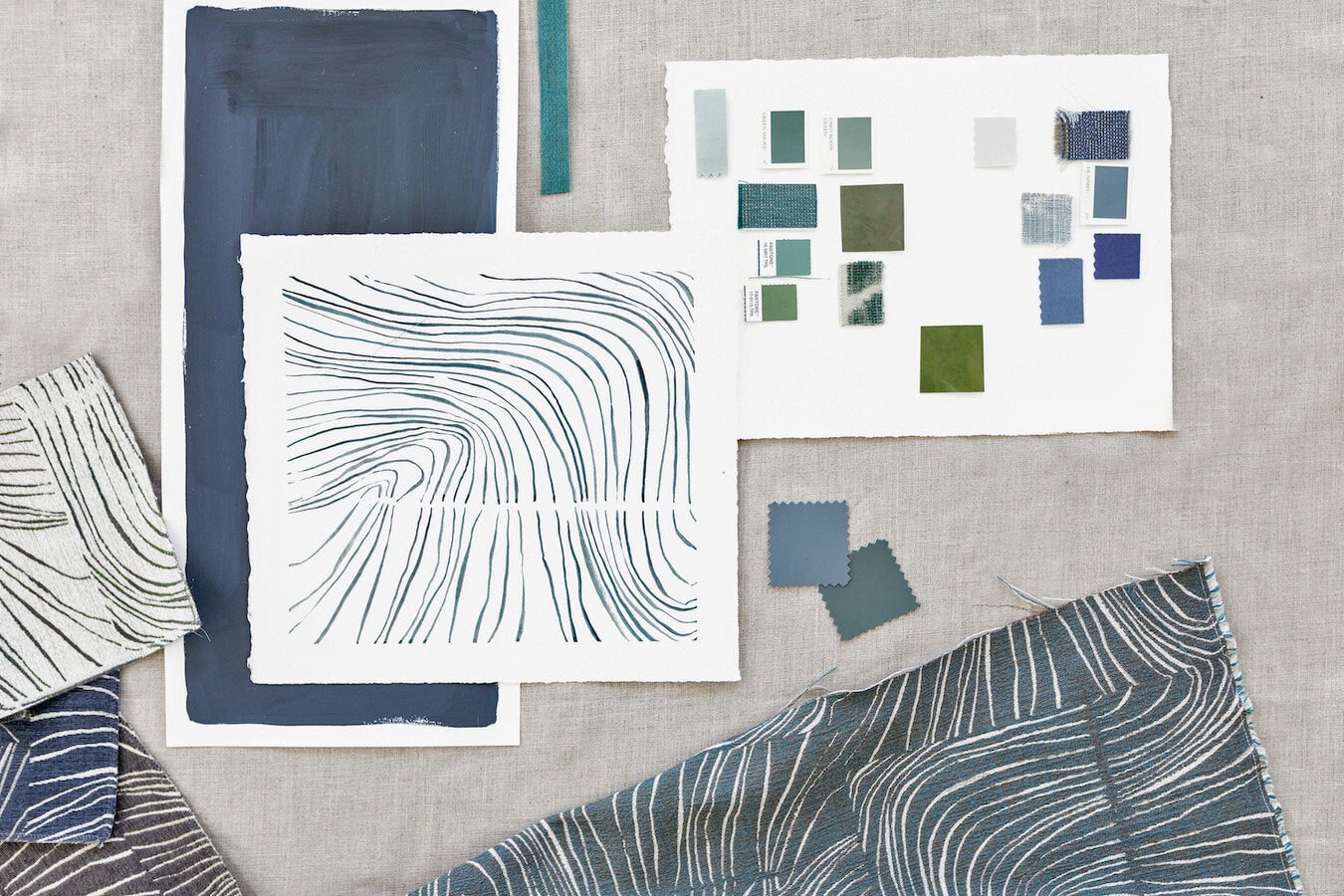 Trail in Lake Fabric Sample