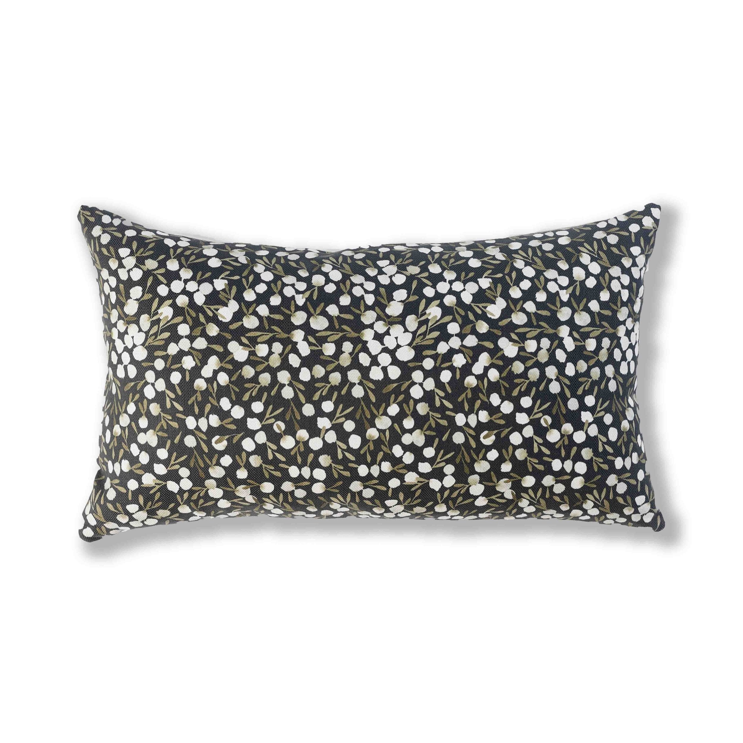 Berries in Midnight Pillow Cover
