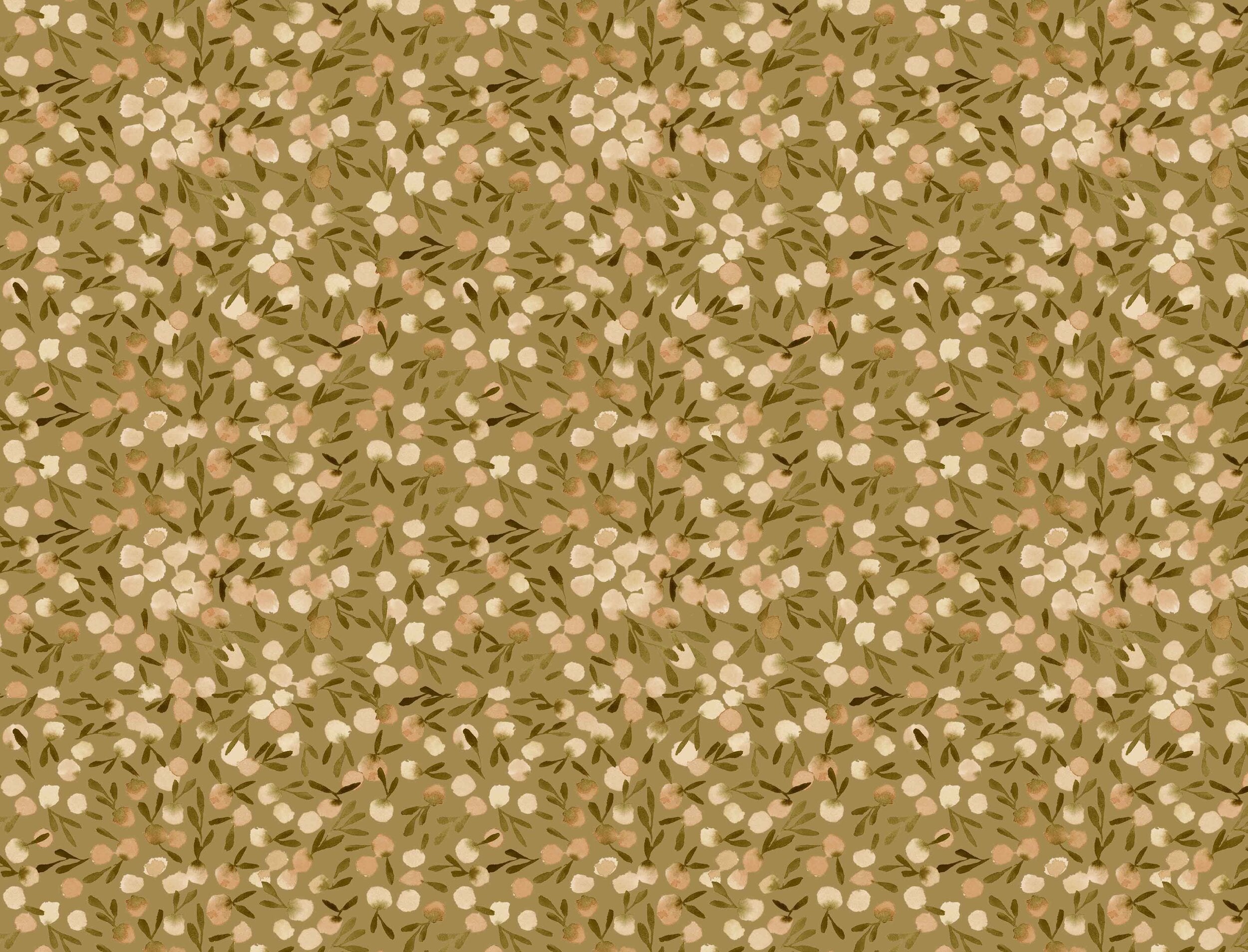 Berries in Butterscotch Fabric