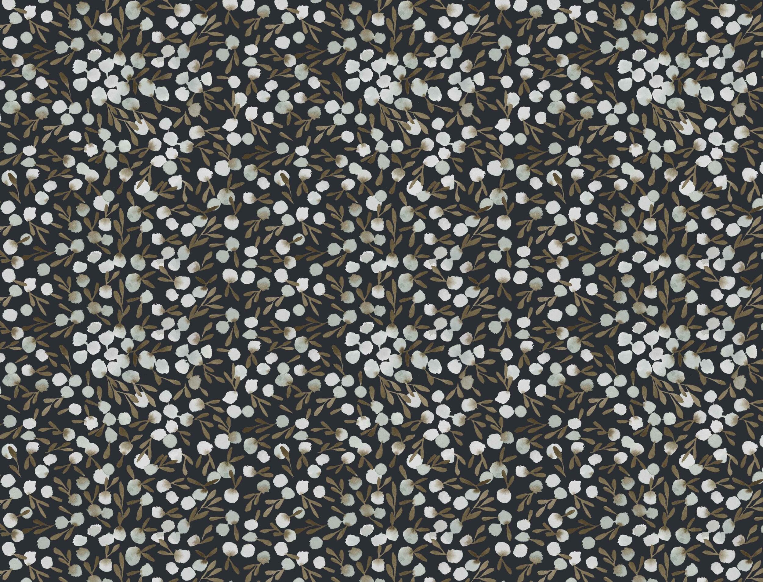 Berries in Midnight Fabric
