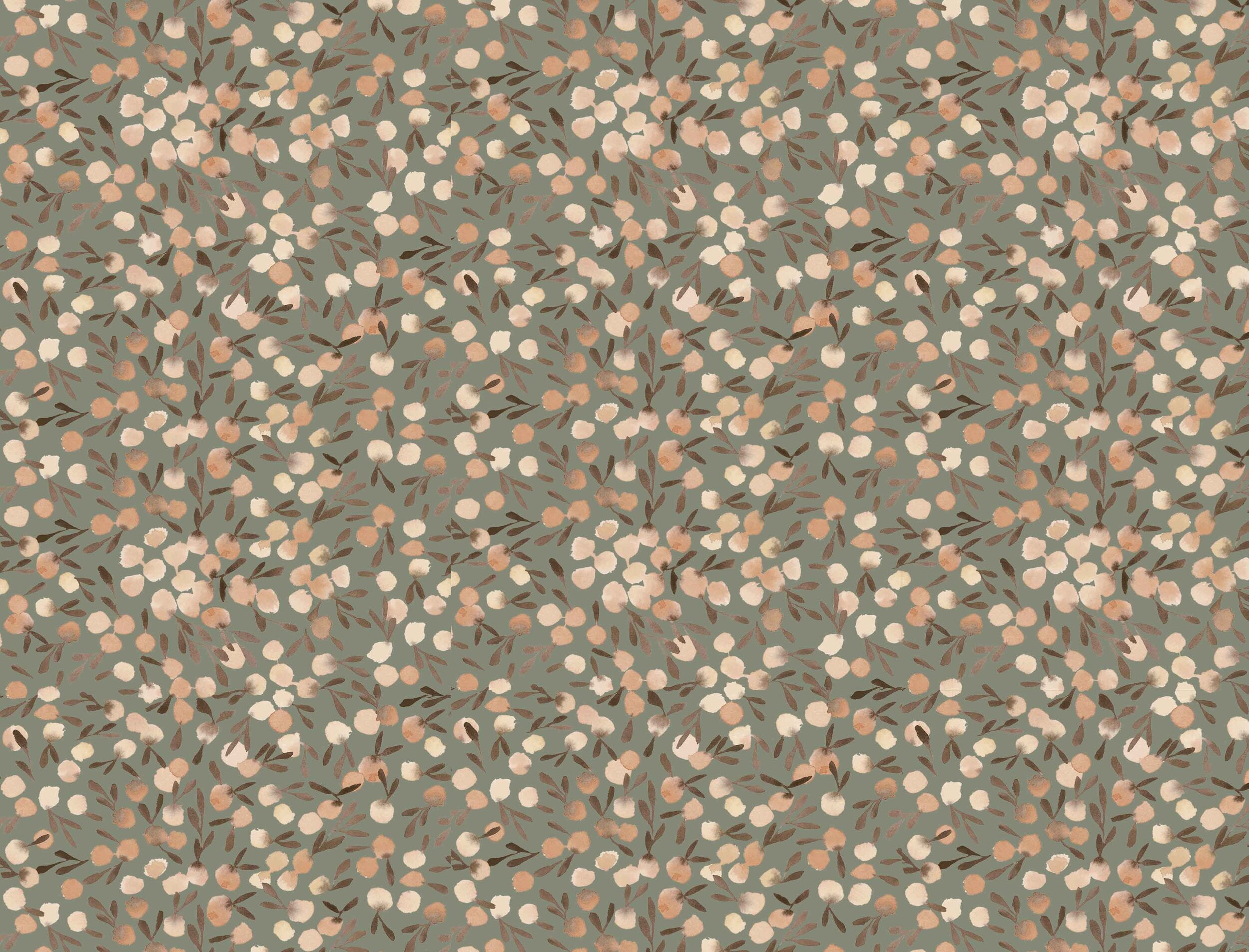 Berries in Moss Fabric