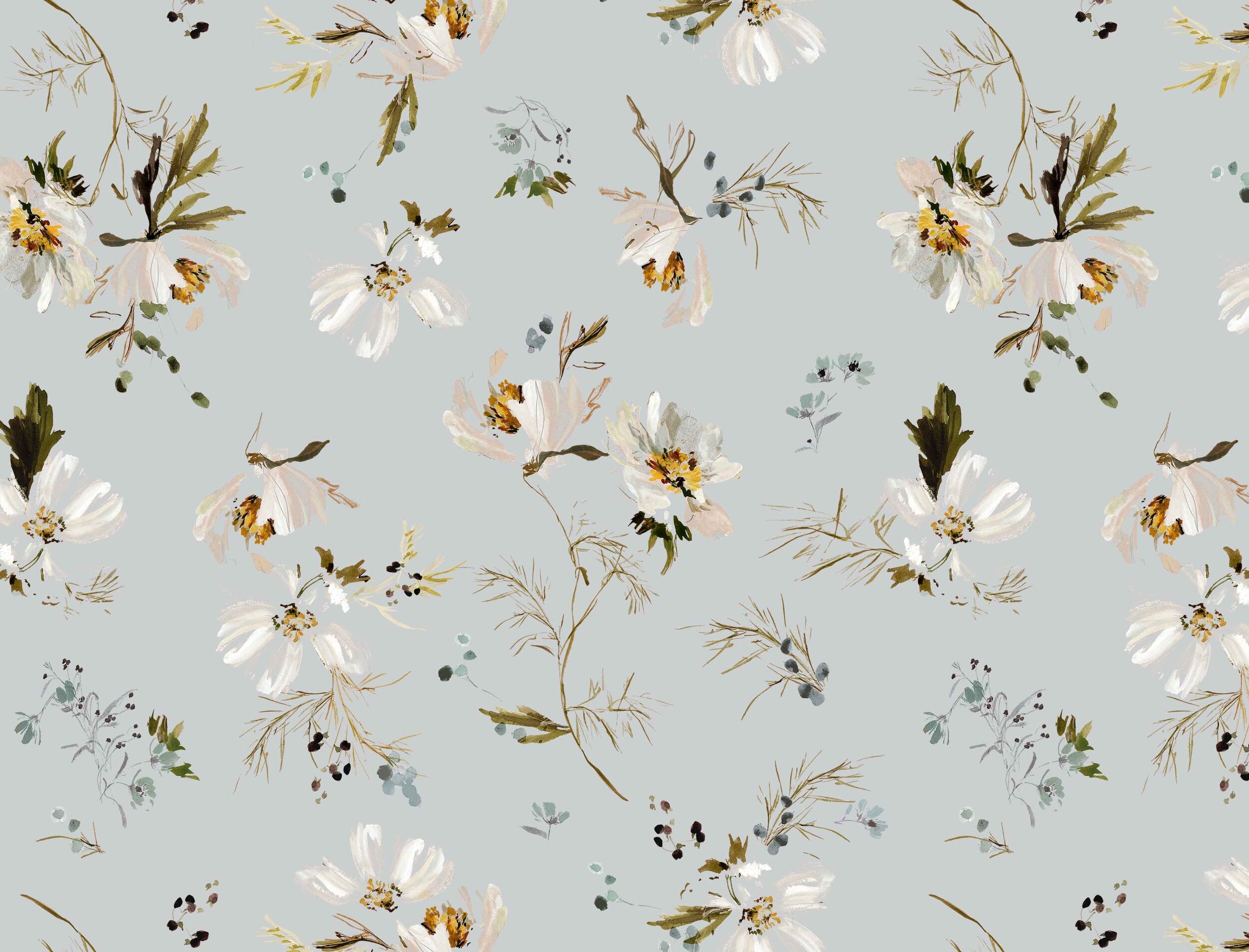 Cosmos in Dew Fabric