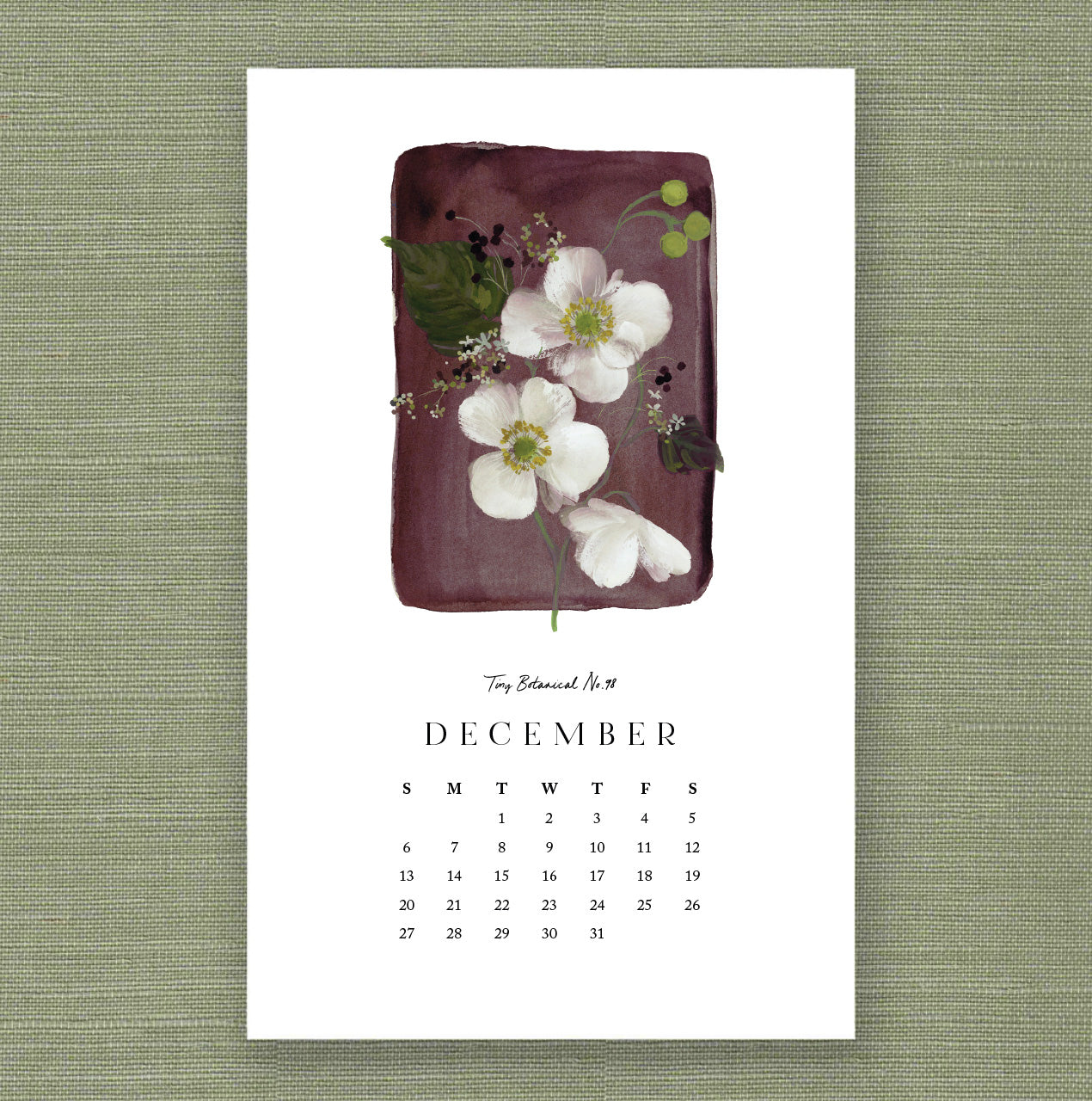 2026 Tiny Botanicals Calendar