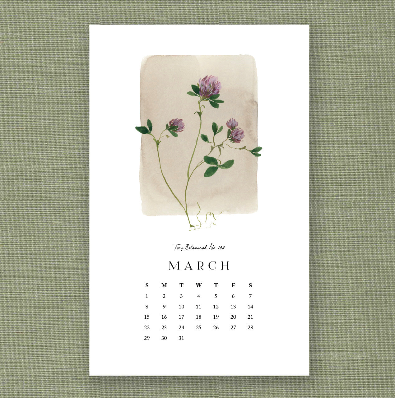 2026 Tiny Botanicals Calendar