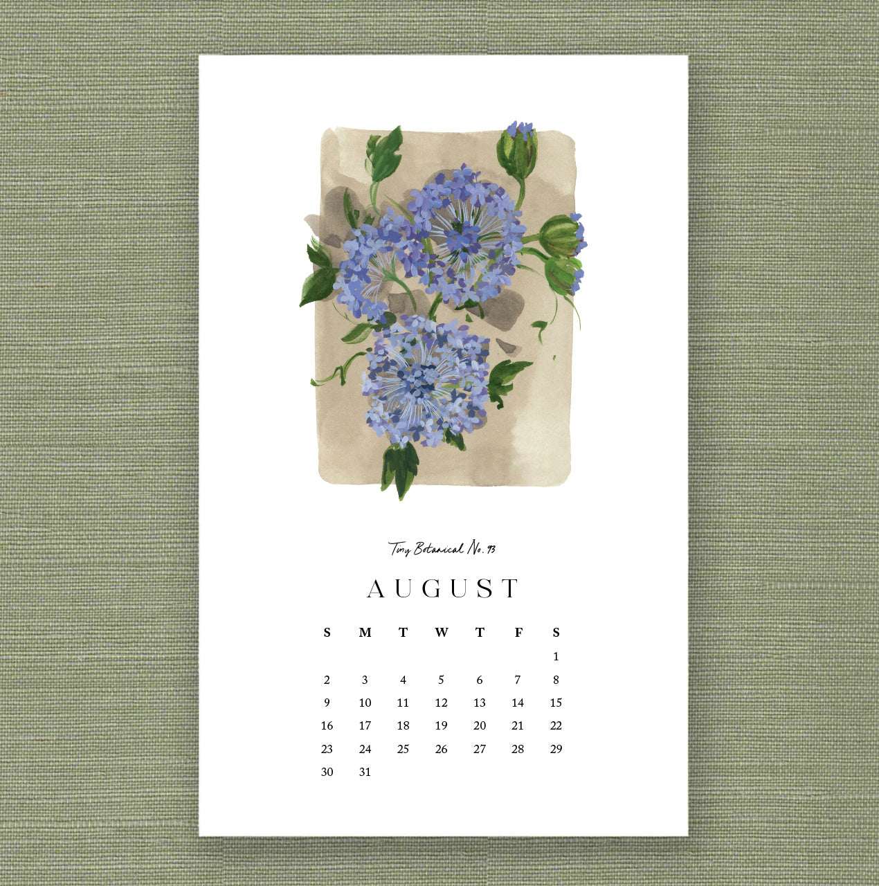 2026 Tiny Botanicals Calendar