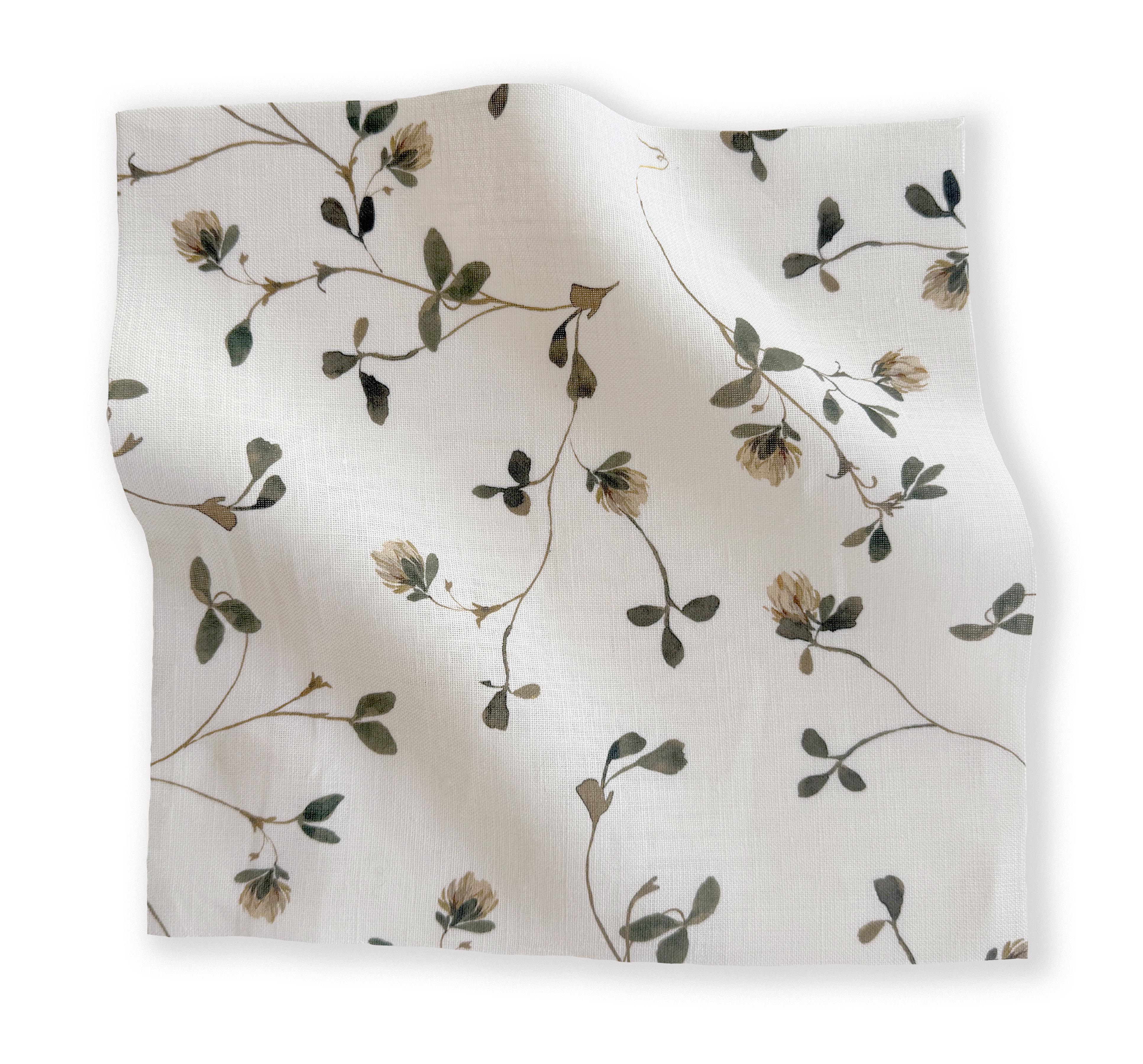 Clover in Snow Fabric