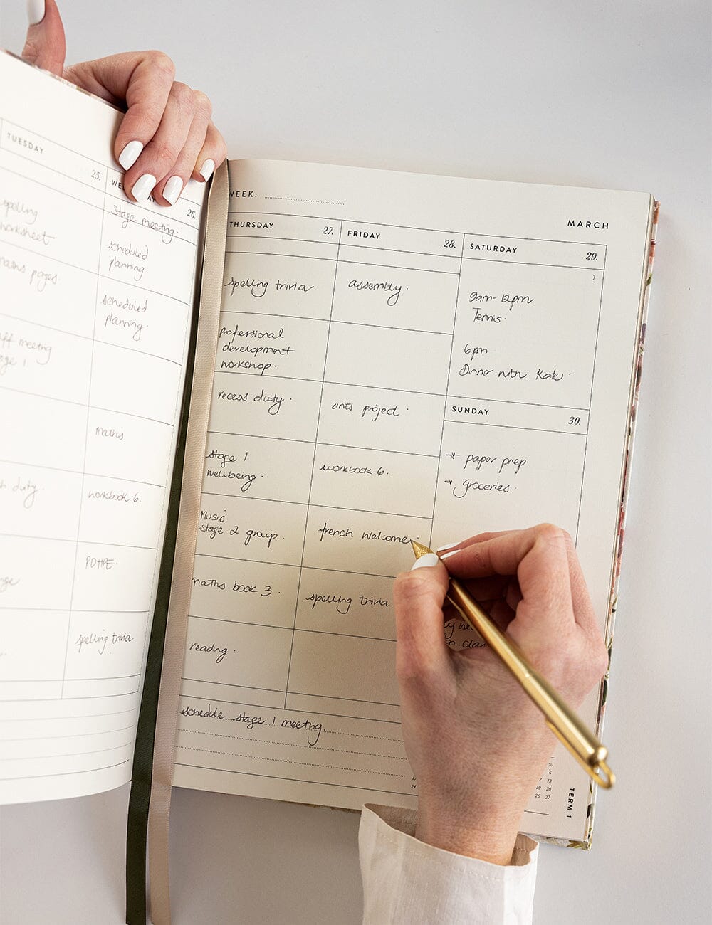 2025 Teachers Planner in Peony