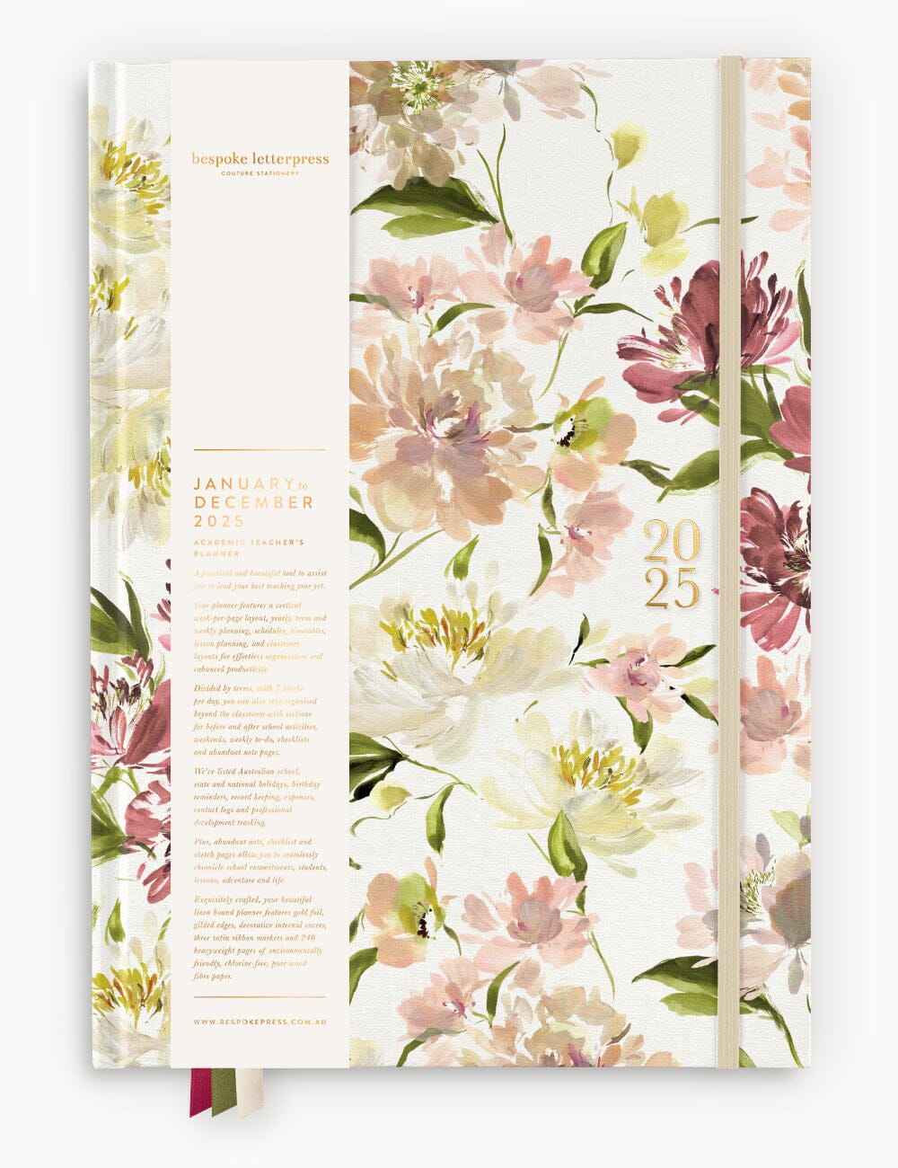 2025 Teachers Planner in Peony