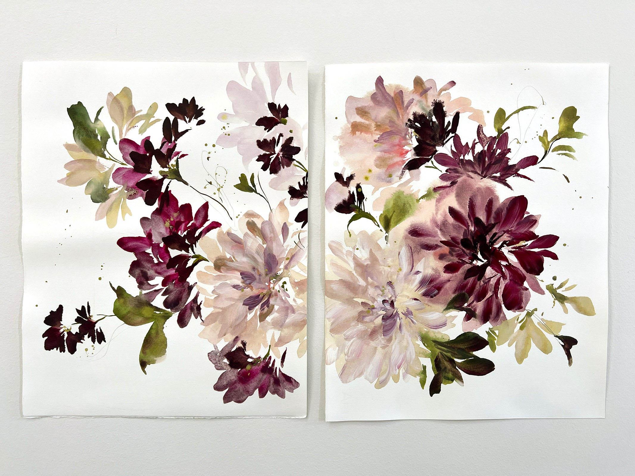 Dahlia Study No. 2 (Set of 2)