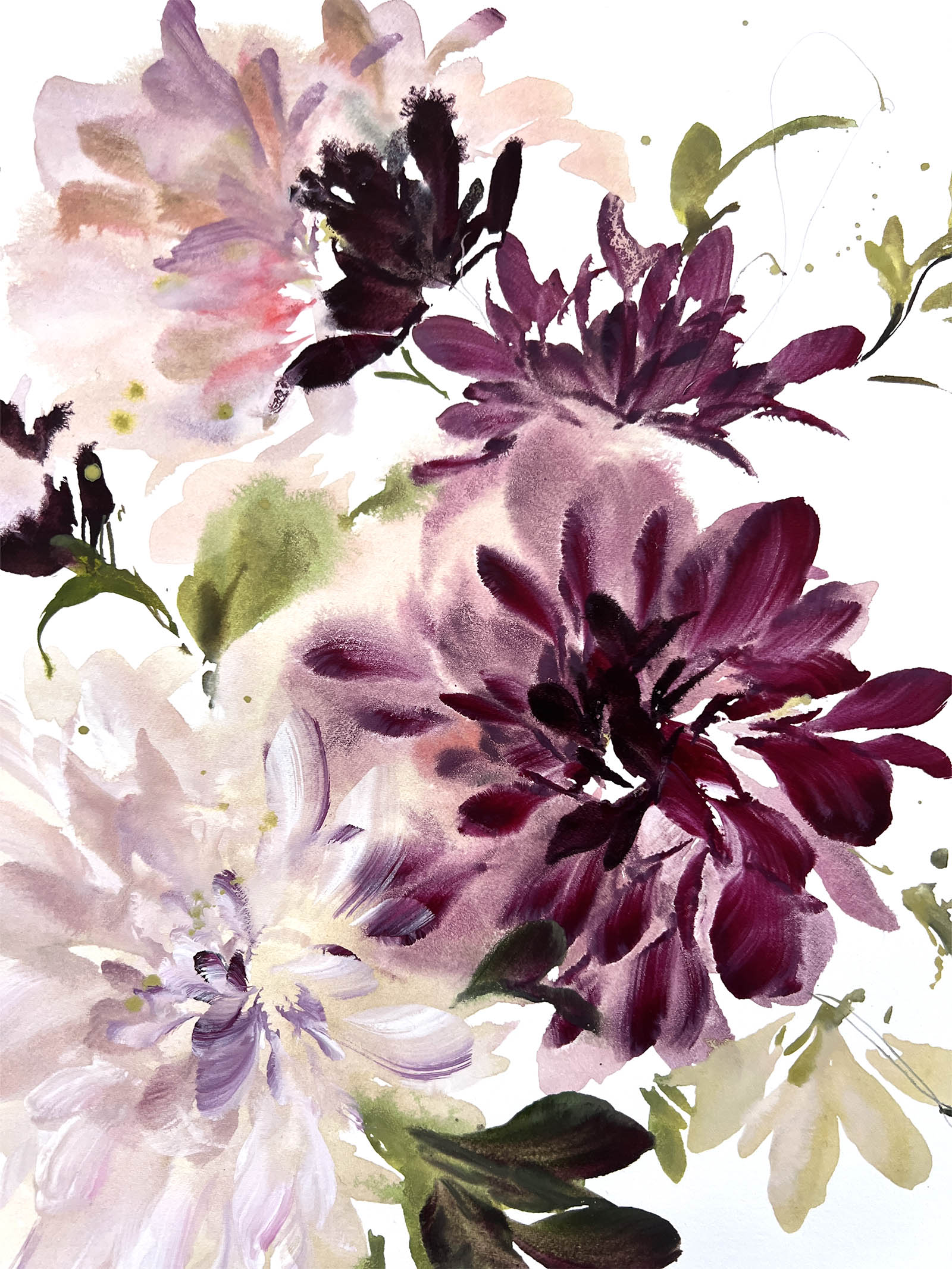 Dahlia Study No. 2 (Set of 2)
