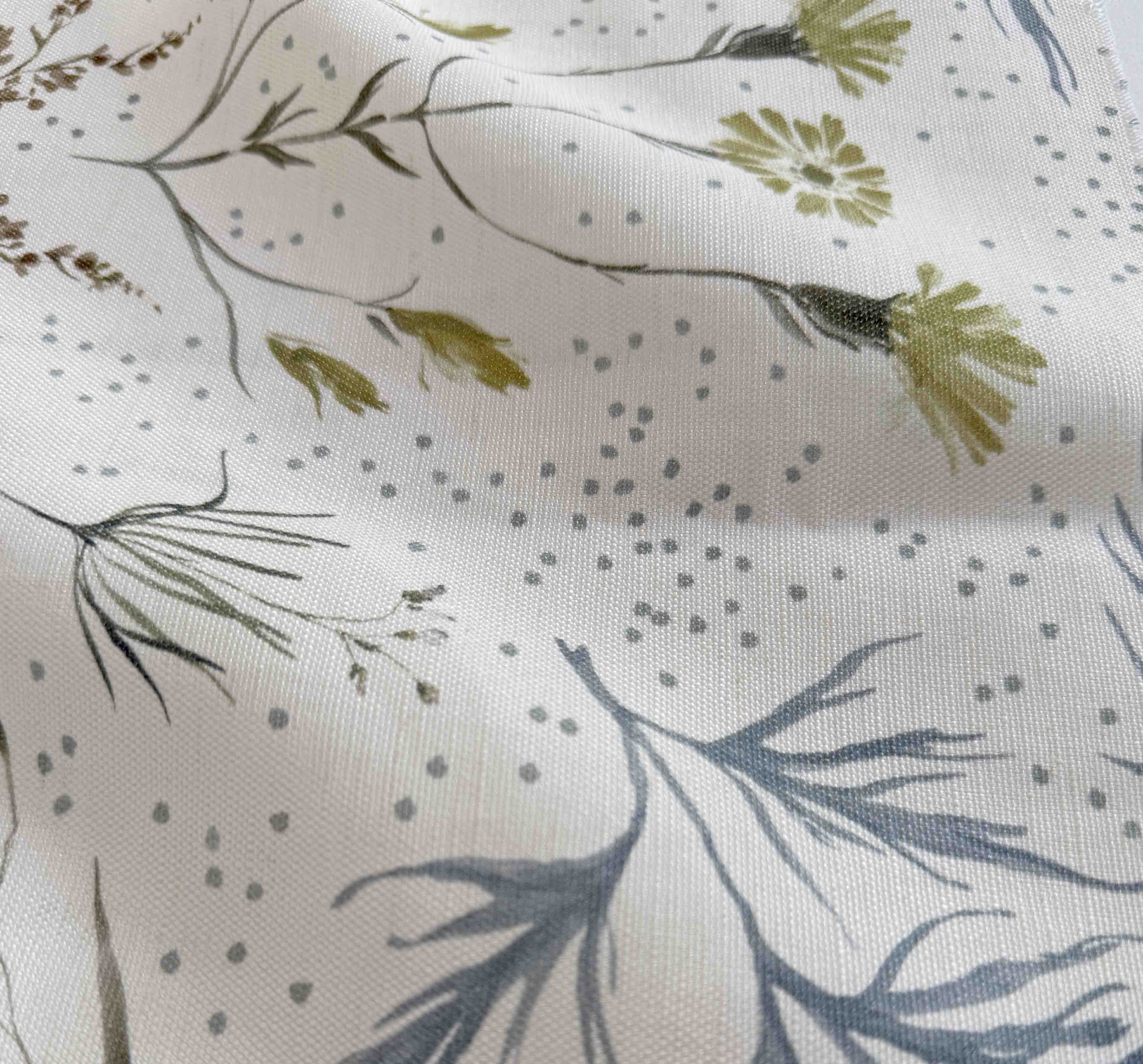 Farm Weeds in Canary Fabric Sample