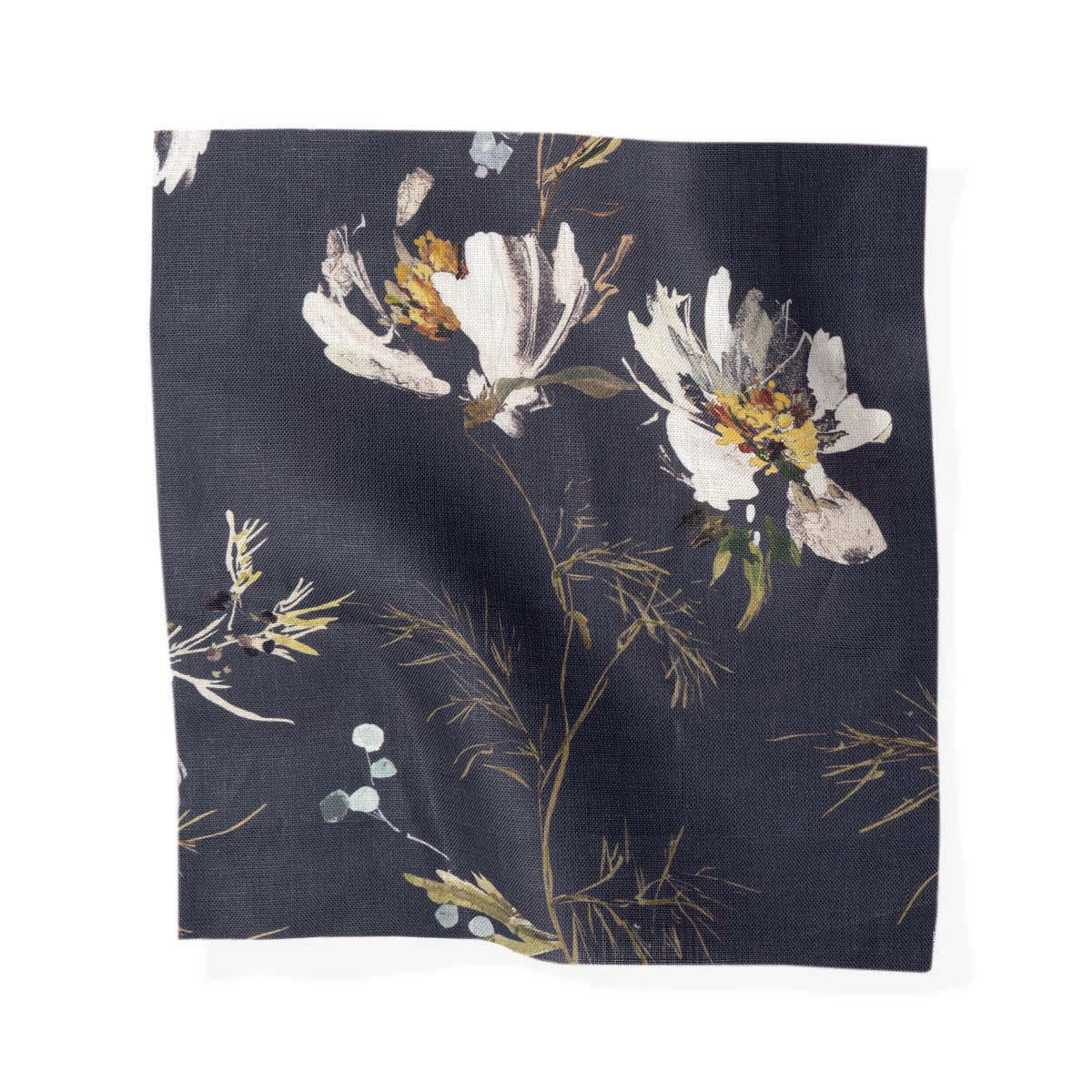 Cosmos in Indigo Fabric Sample