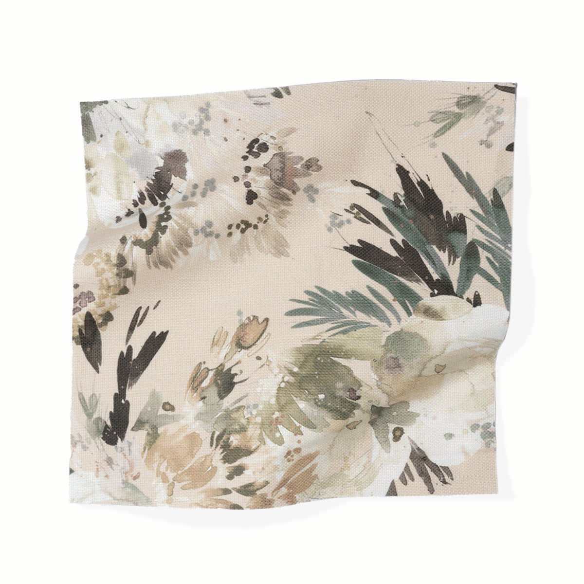 Midnight Garden in Shell Fabric Sample