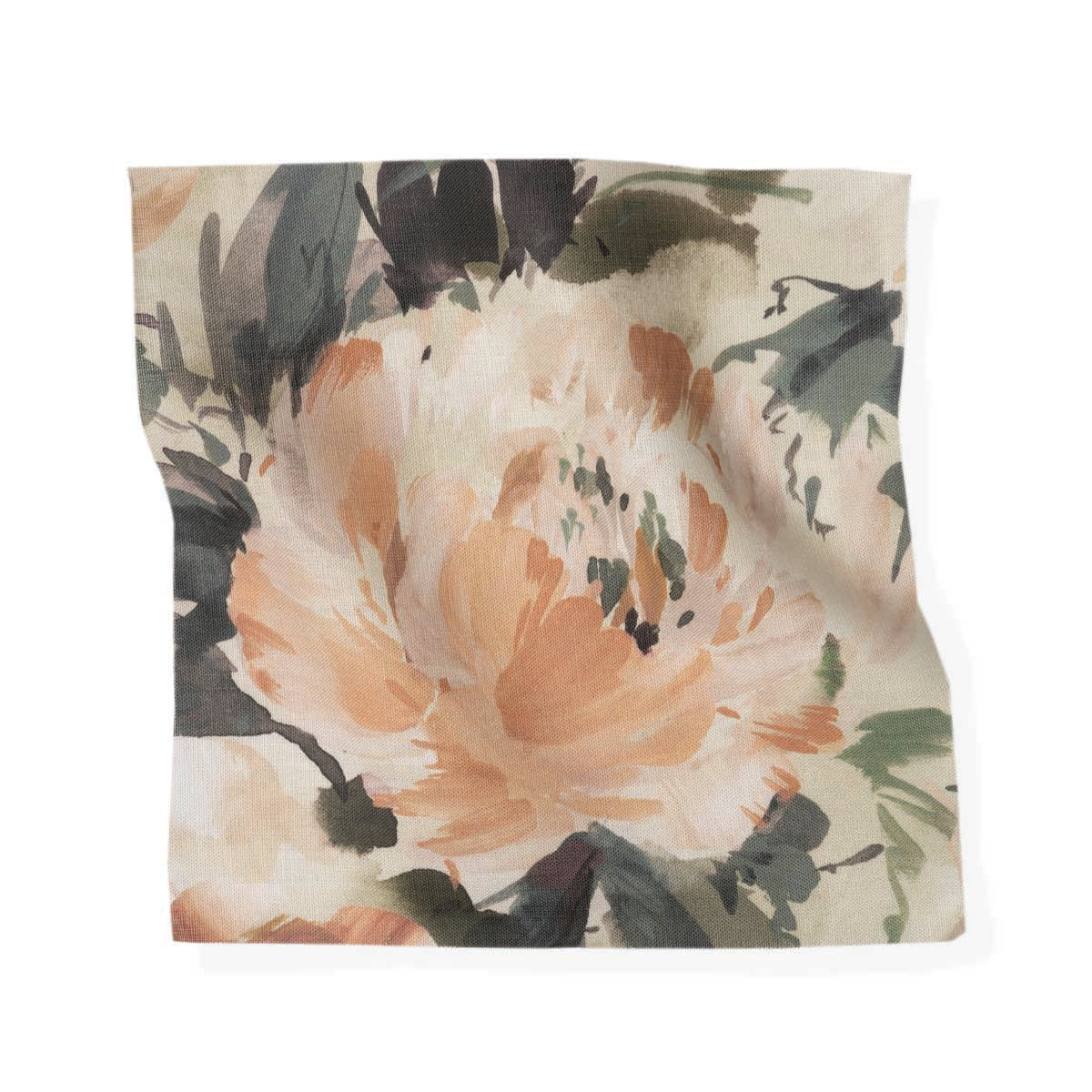 Peonia in Apricot Fabric Sample