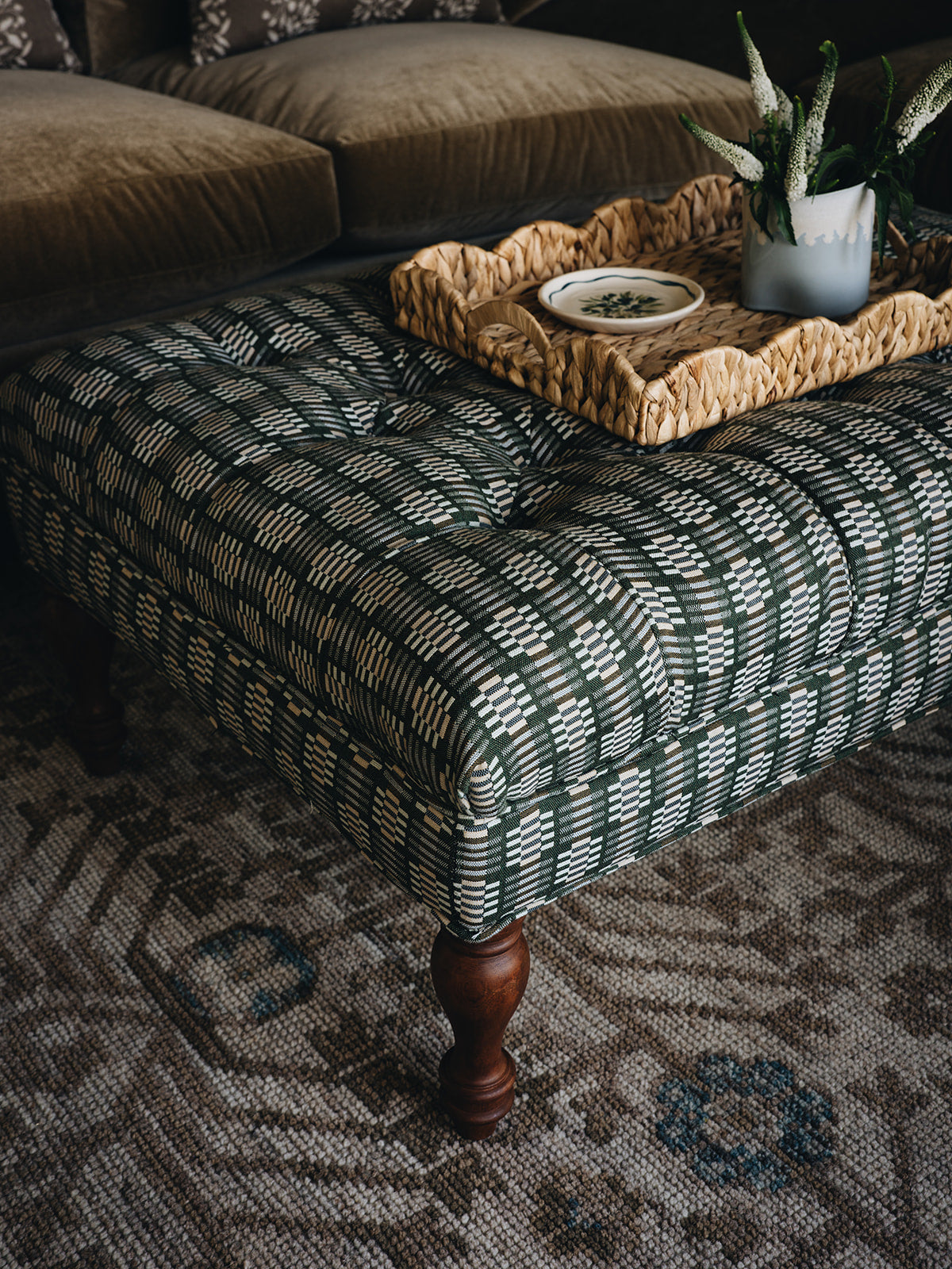 Pillar in Olive Fabric Sample