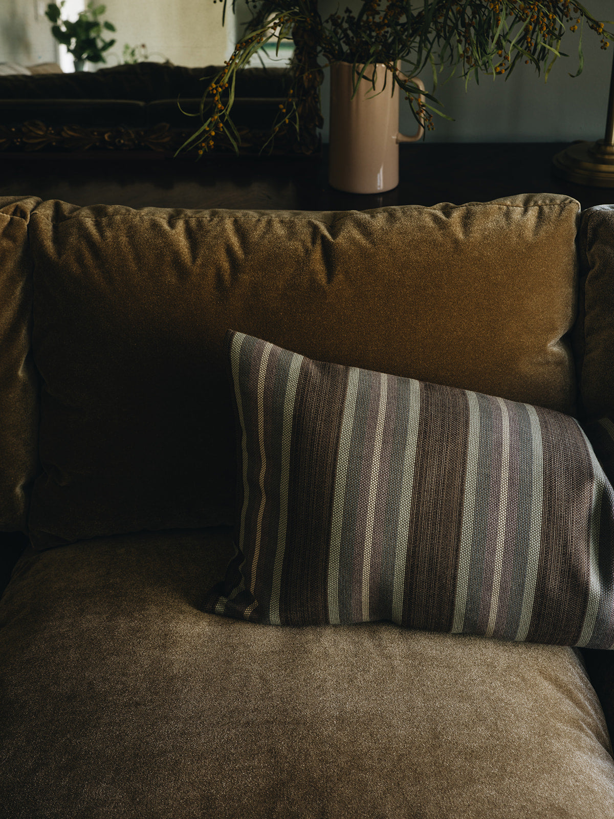 Harbour Stripe in Mulberry Fabric Sample