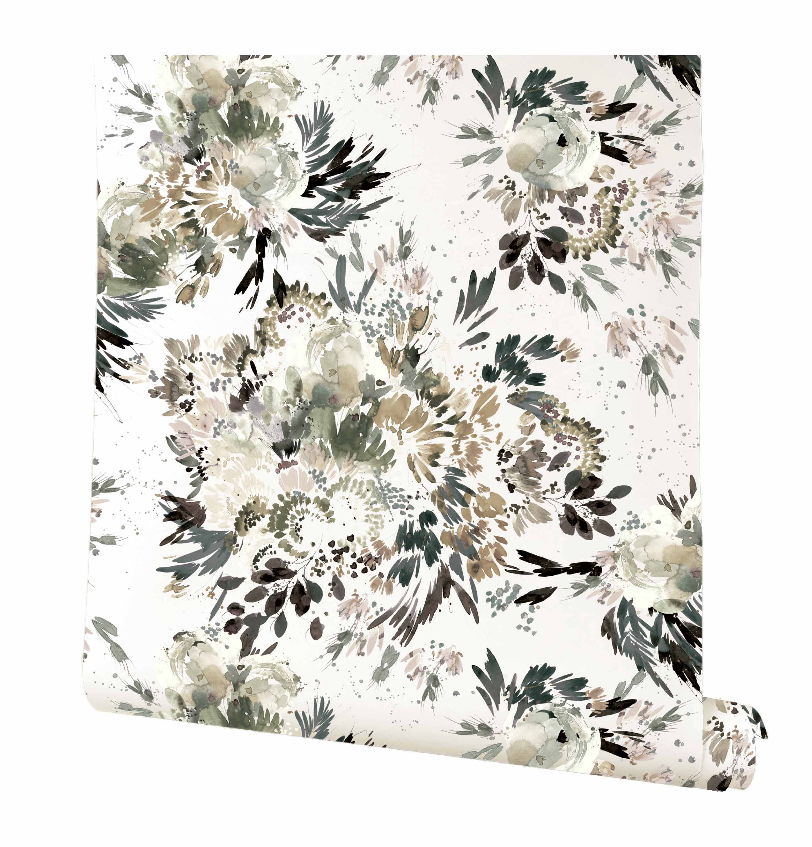 Midnight Garden in Linen Sample