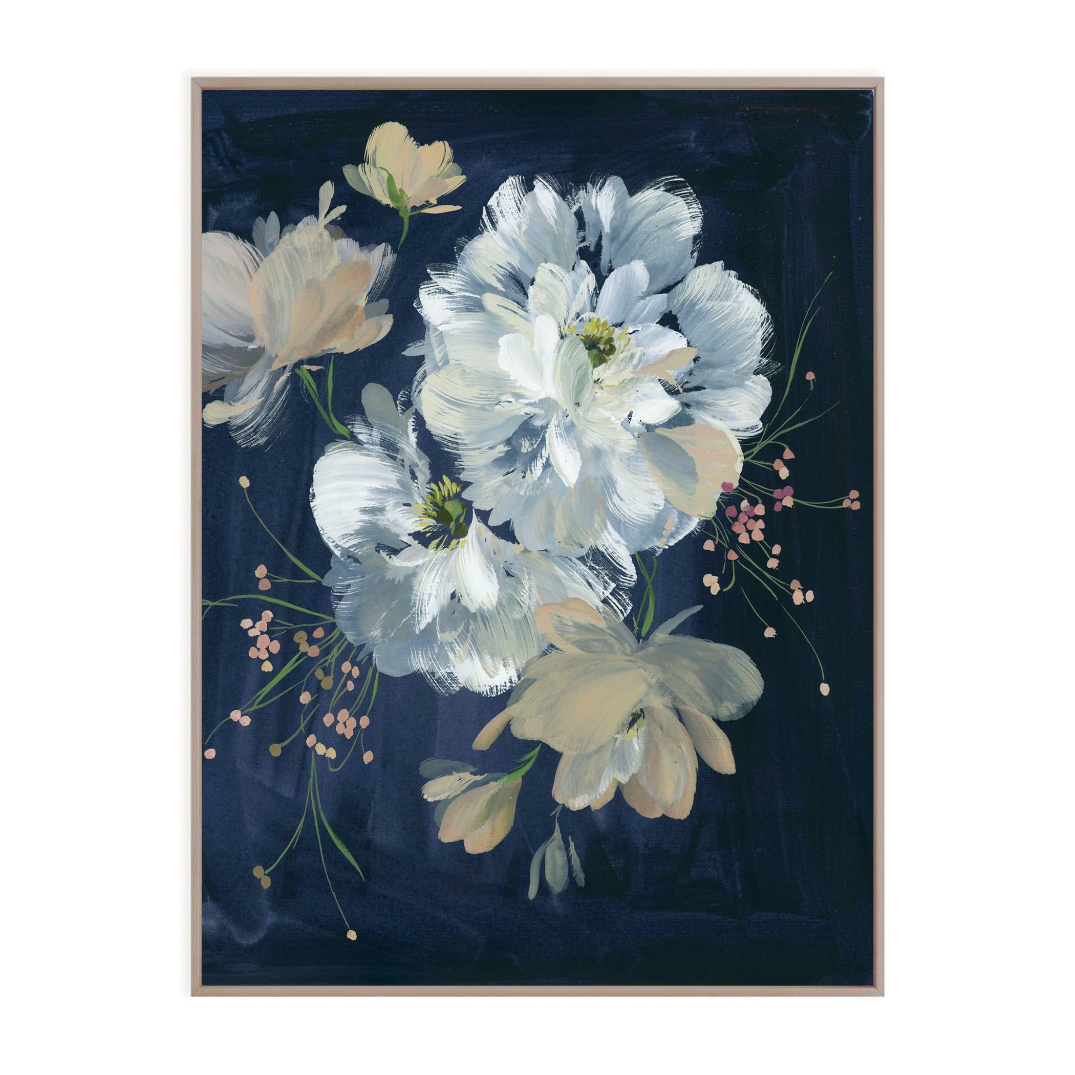 Peonies in Indigo