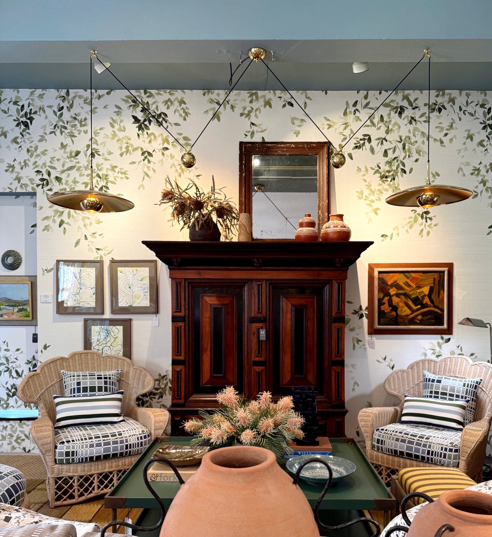 Woodlands Mural in Fern Sample