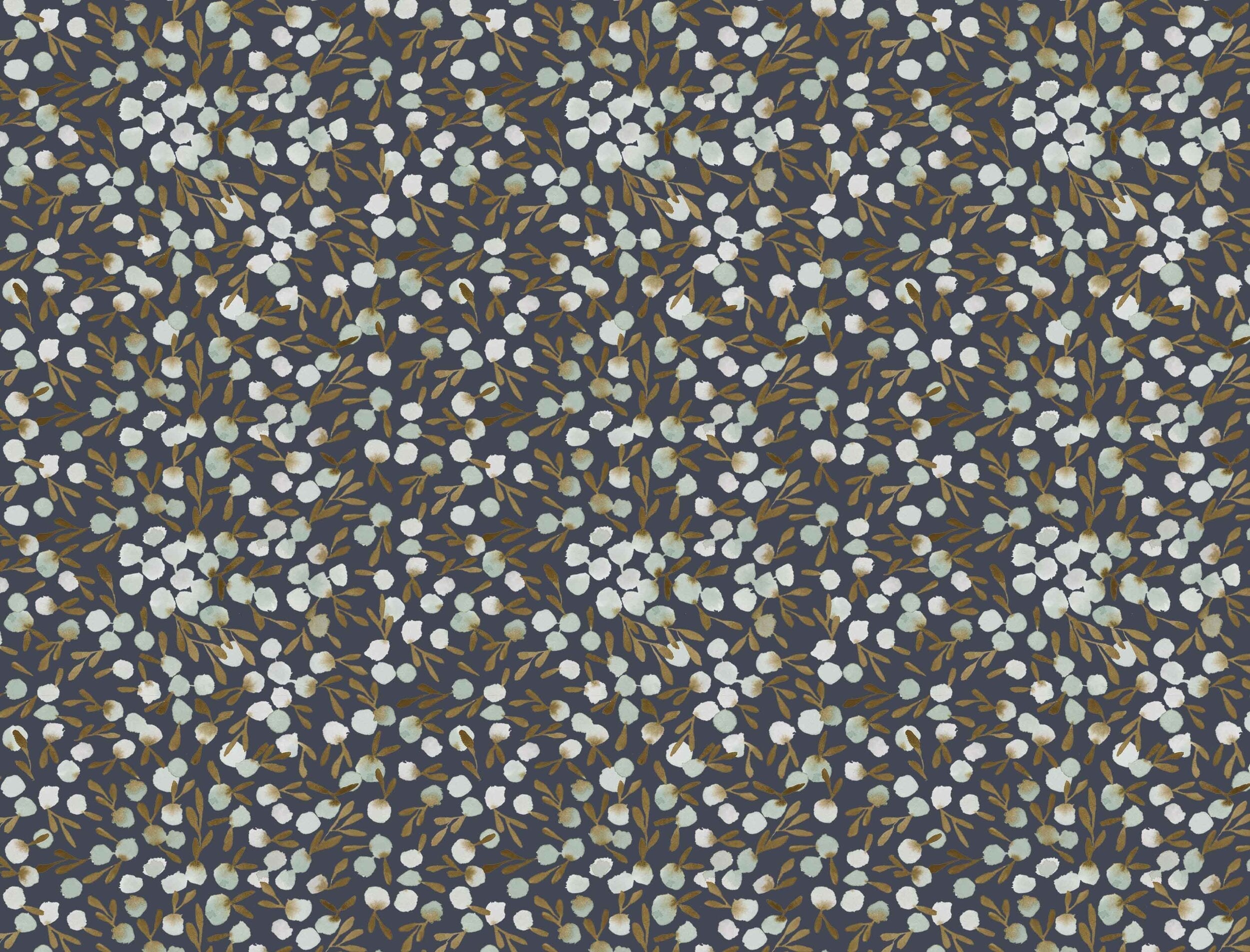 Berries in River Fabric Sample