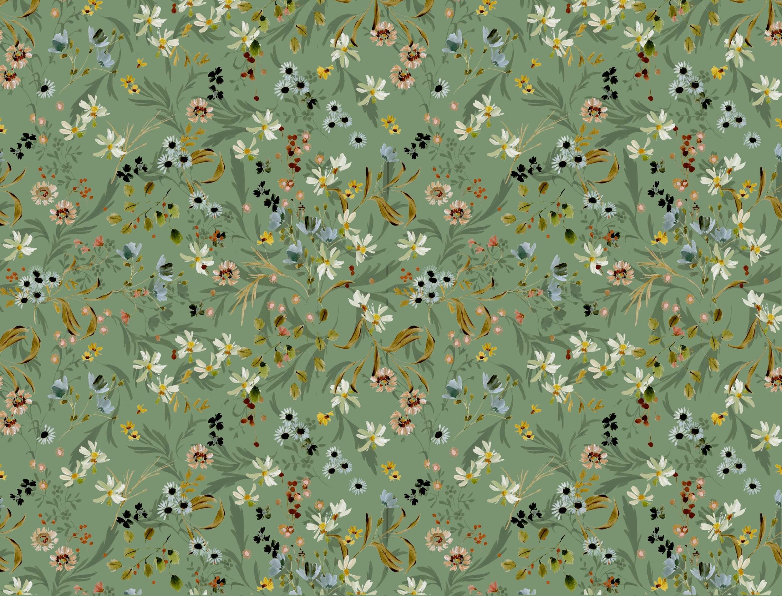 Eden in Jade Fabric Sample