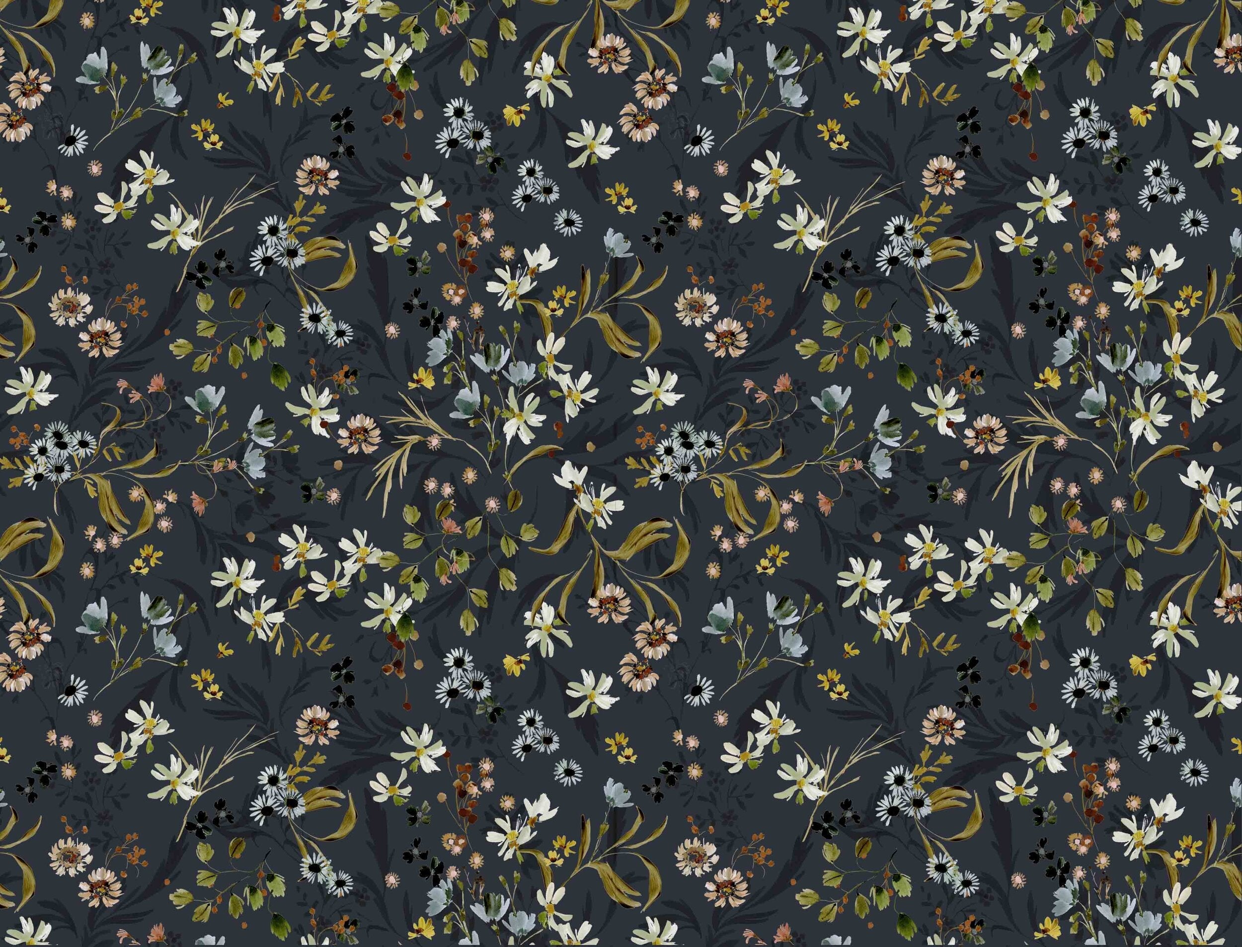 Eden in Midnight Fabric Sample