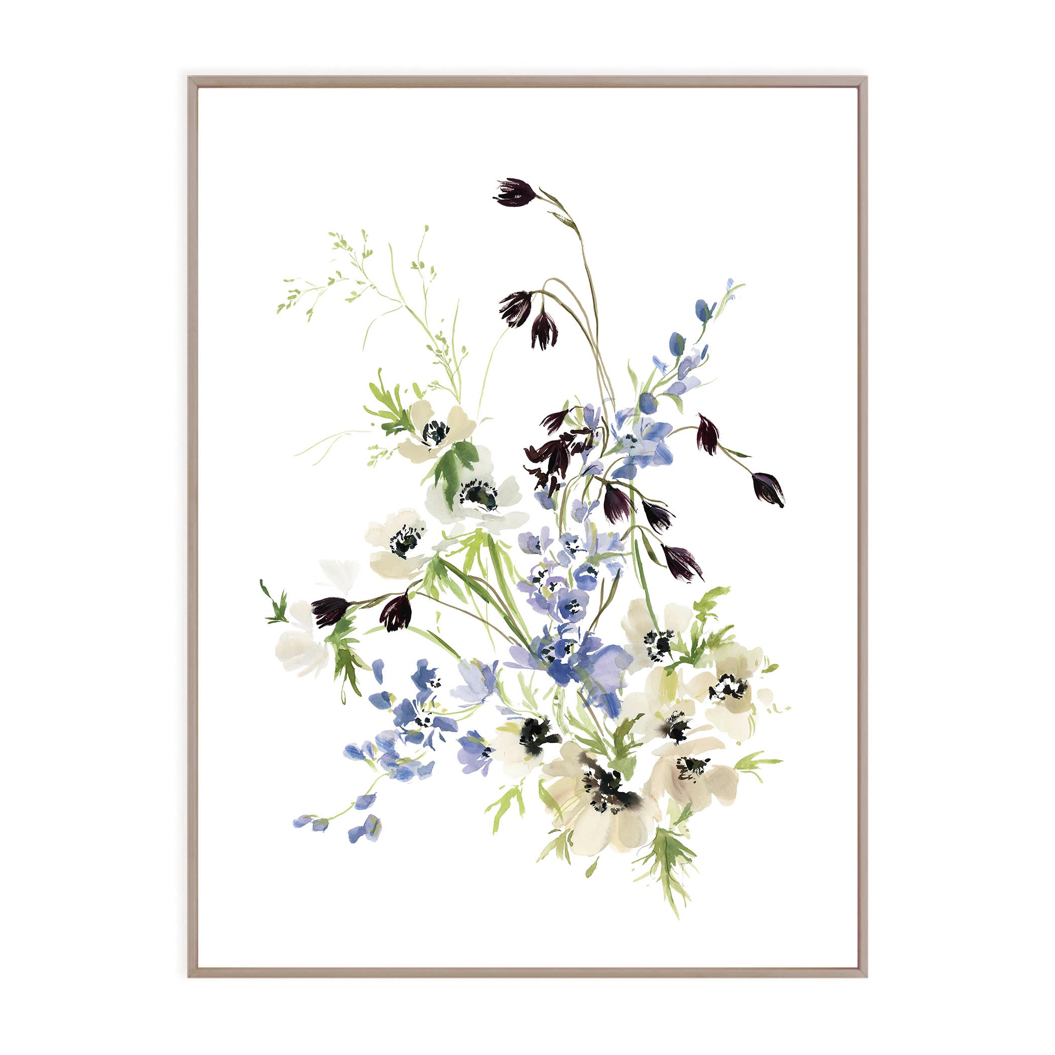 Anemones & Delphinium No. 1