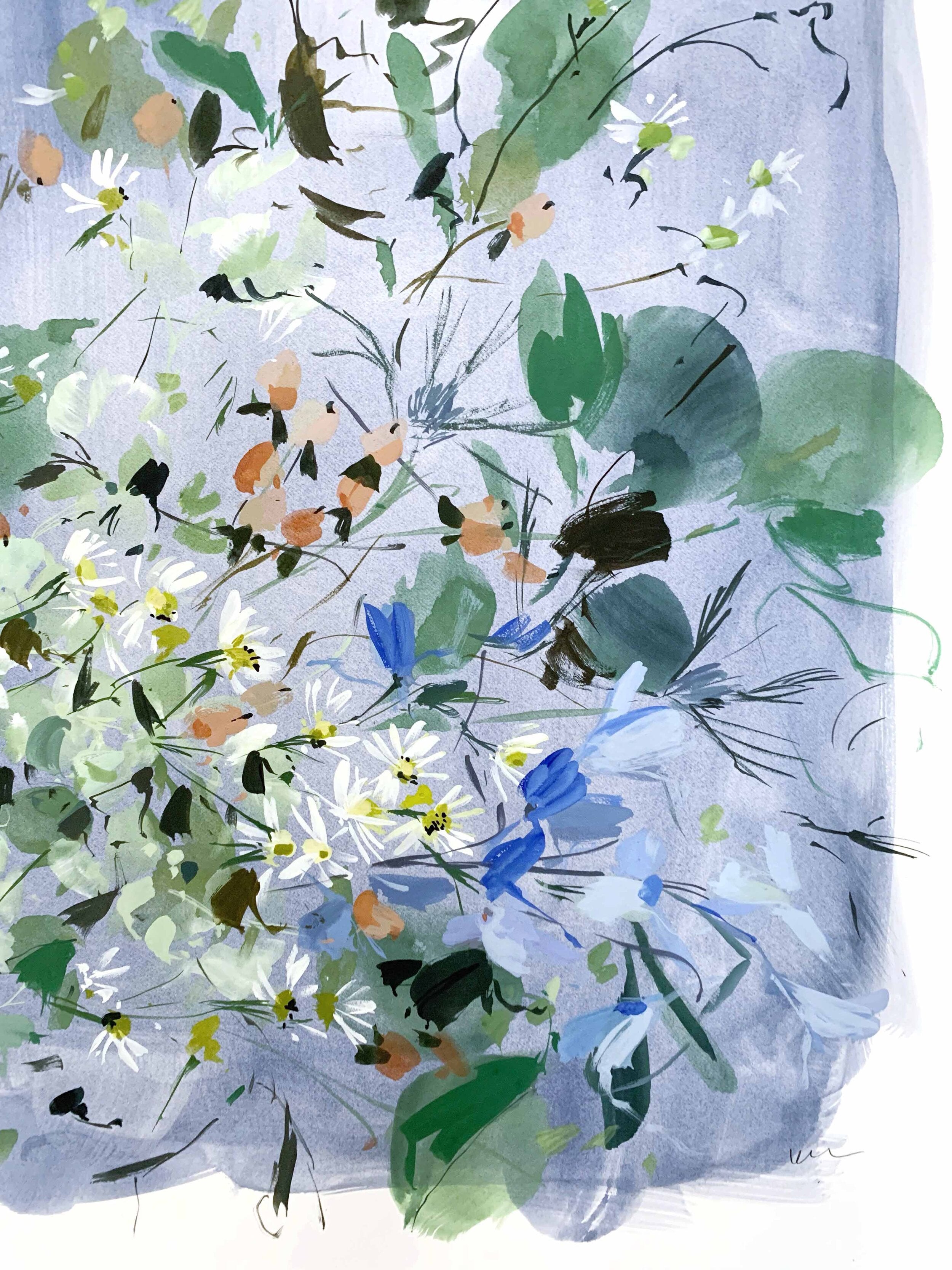 Daisies in Blue - Original