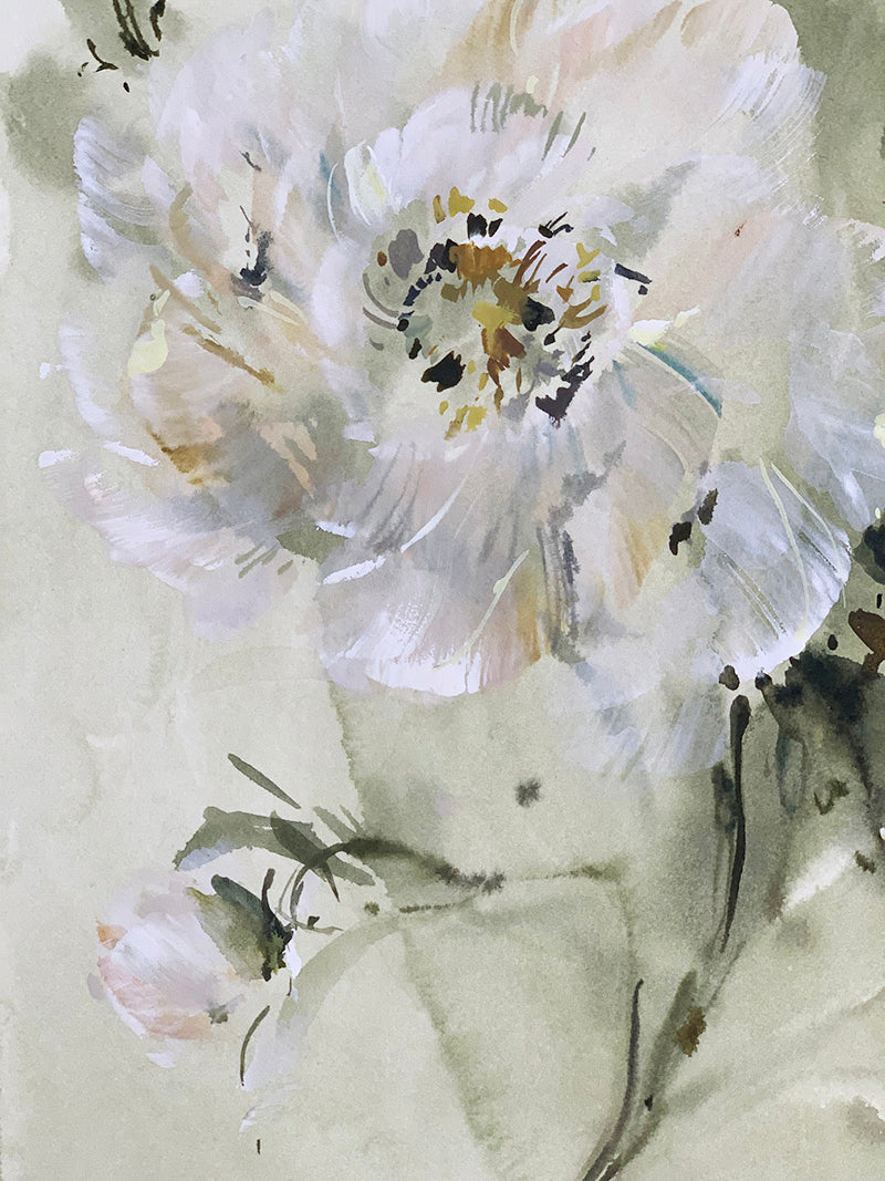 Fading Peony in Sage